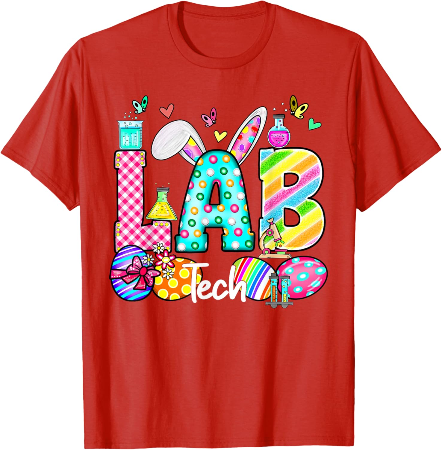 Easter Lab Tech Bunny T-Shirt for Scientists and Teachers - Fun Gift Idea - 3