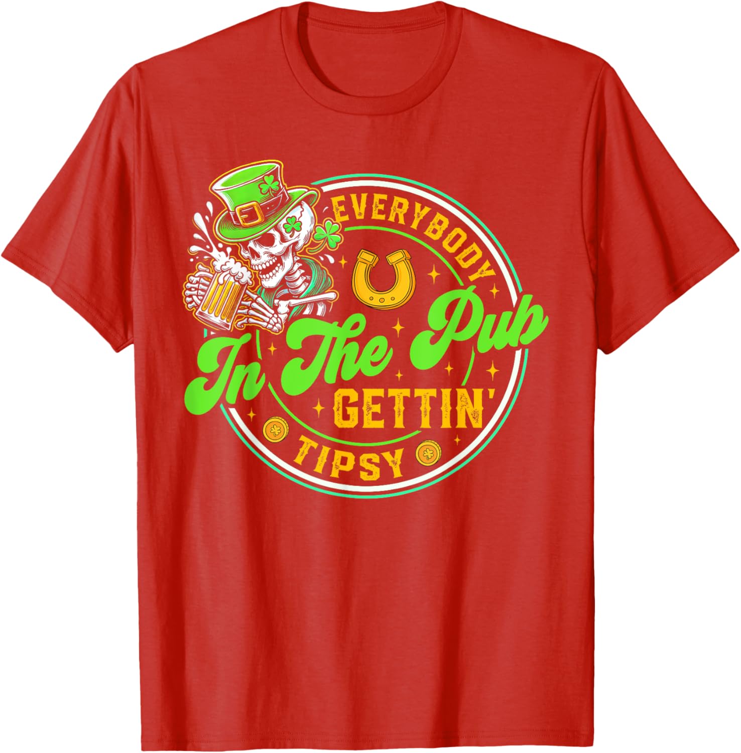 Tipsy in the Pub St Patricks Day T-Shirt for Men and Women - 3