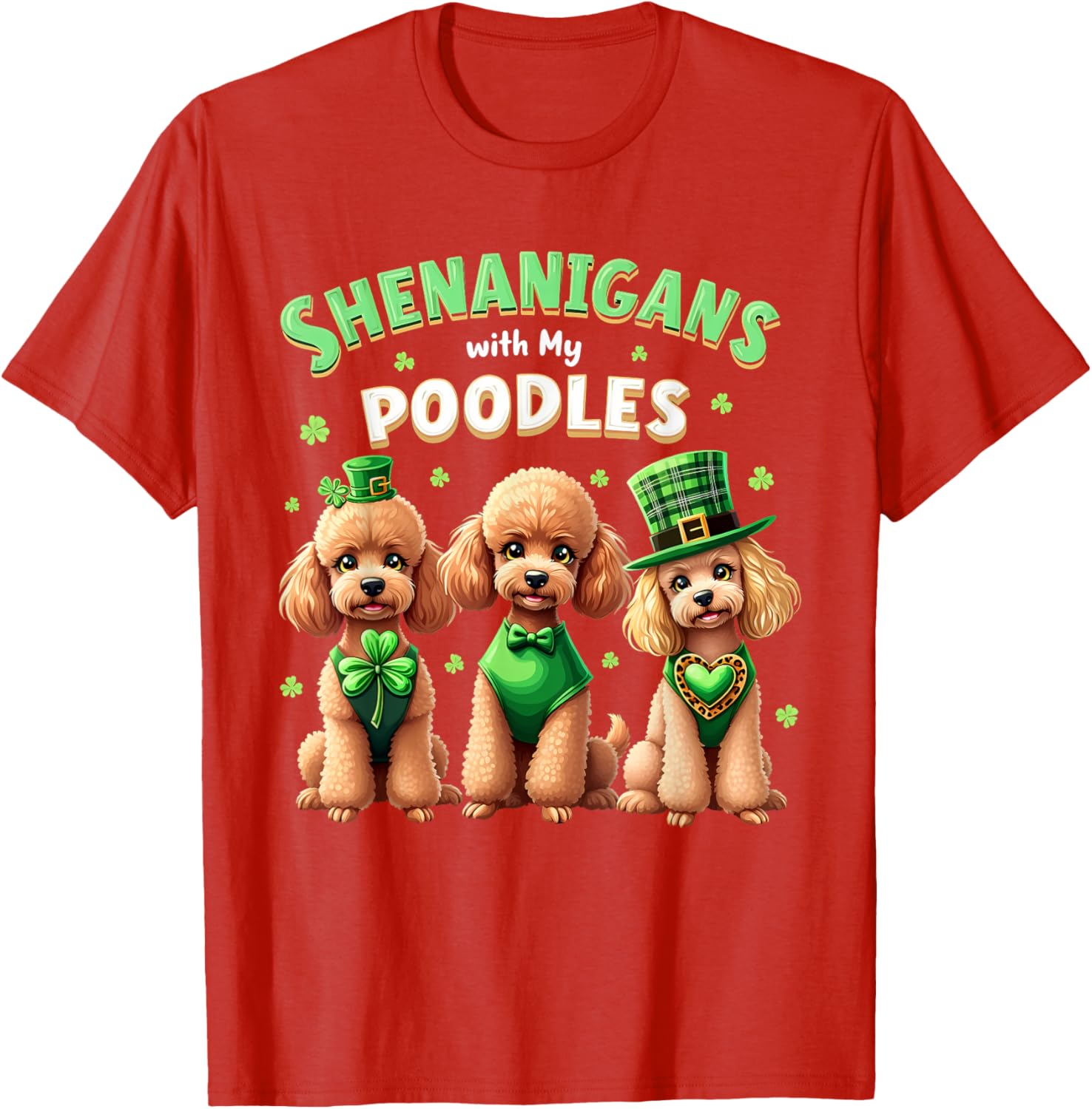 St Patricks Day Irish Poodle Shamrock T-Shirt for Fun Celebrations - 15