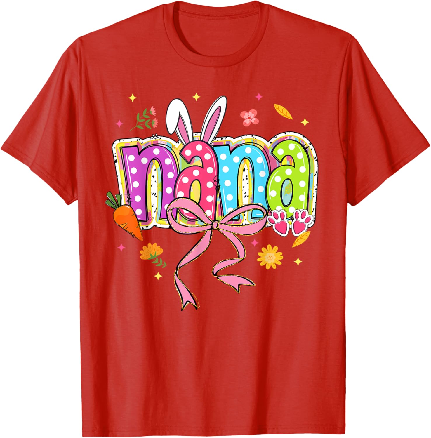 Boho Floral Bunny Grandma T-Shirt for Family Easter Celebrations - 13