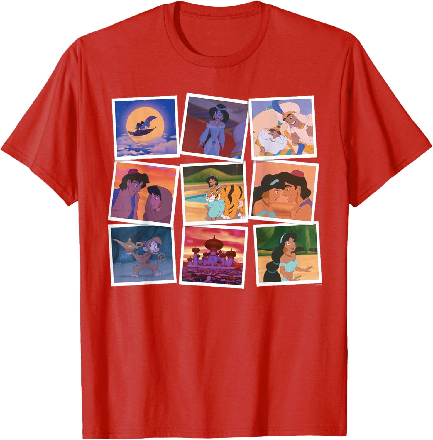 Disney Aladdin and Princess Jasmine Movie Frames T-Shirt for Fans - 17