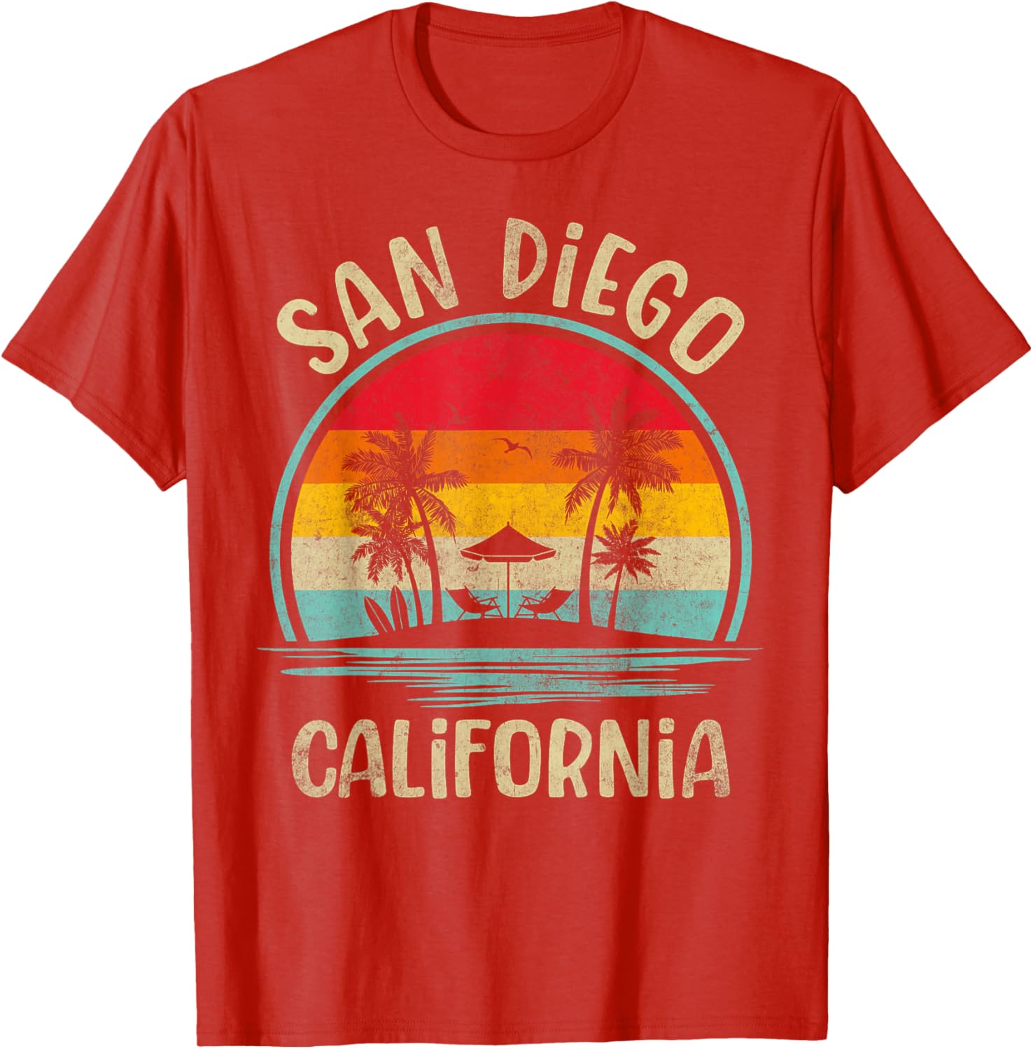 San Diego Beach Palm Tree Family Summer Vacation T-Shirt for Fun Days - 16