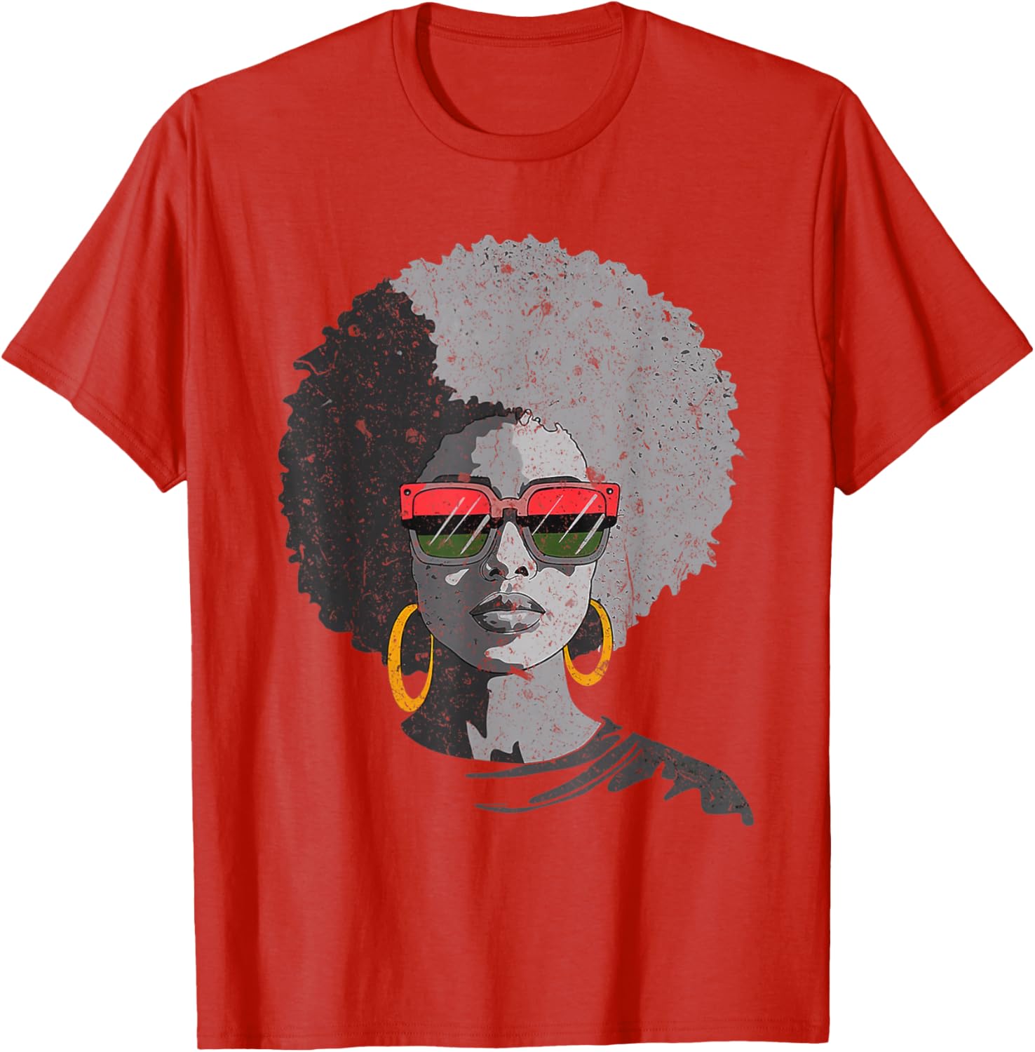 Black Queen Afro Melanin Juneteenth T-Shirt for Women - Stylish & Proud - 12