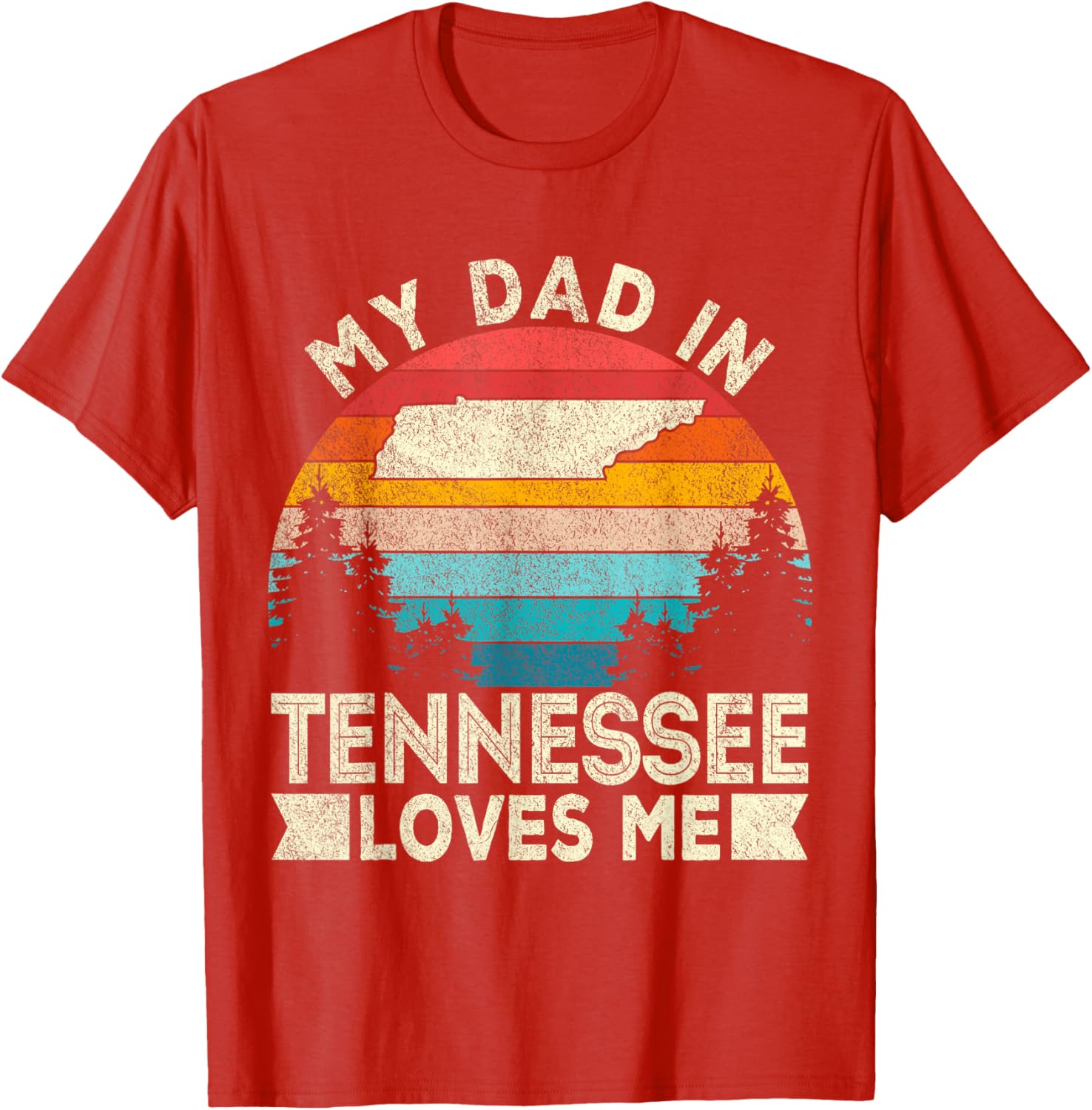 Retro Tennessee T-Shirt My Dad Loves Me Casual Gift for Dad - 10