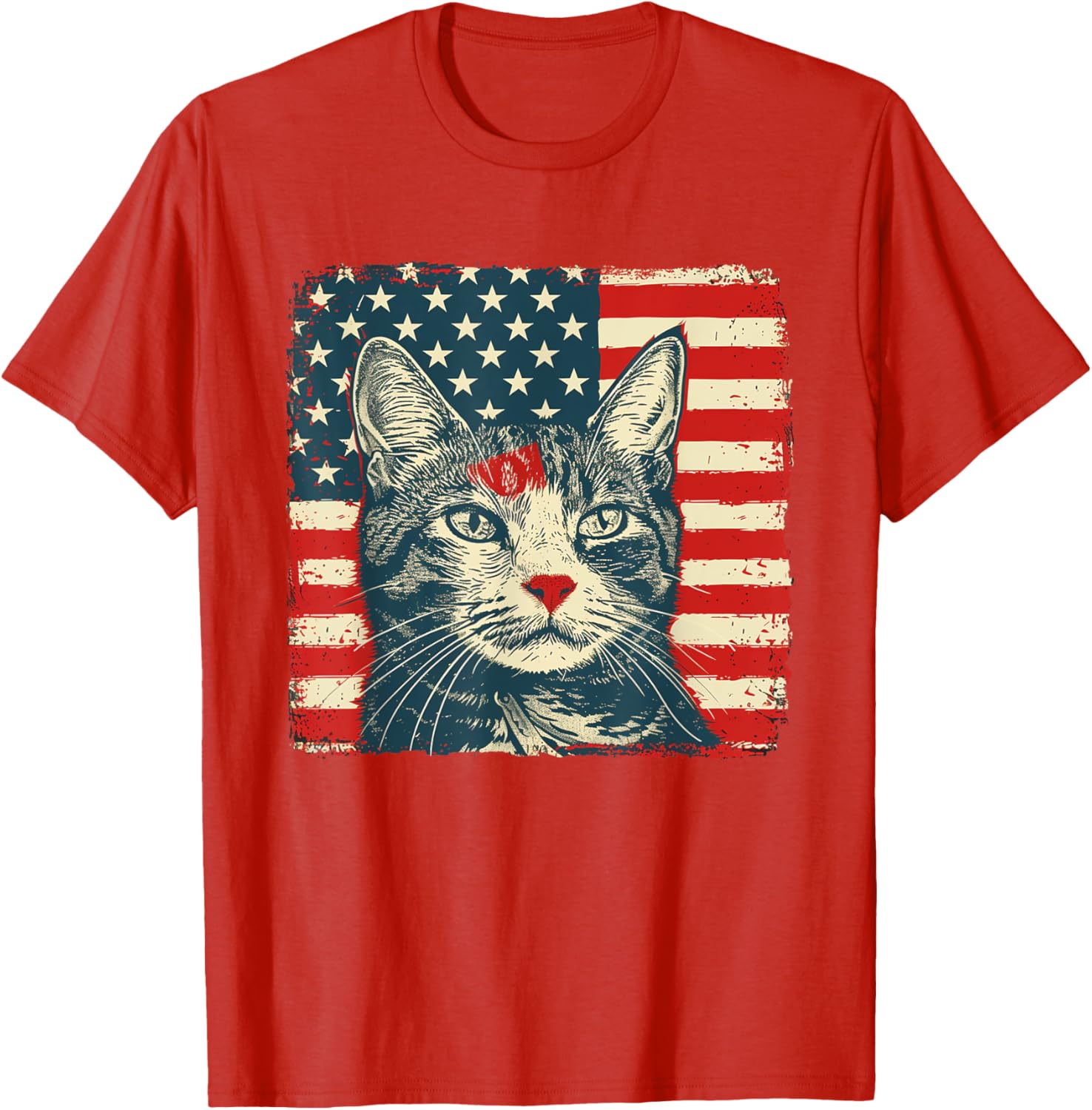 Patriotic Cat Shirt for Fourth of July Celebrations - Unisex T-Shirt - 7