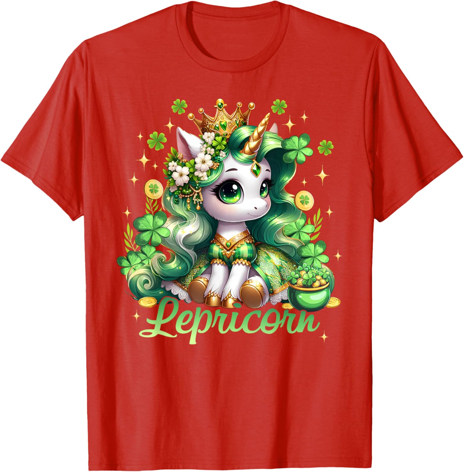 Lepricorn Unicorn St Patricks Day Girls T-Shirt for Kids Fun Style - 13