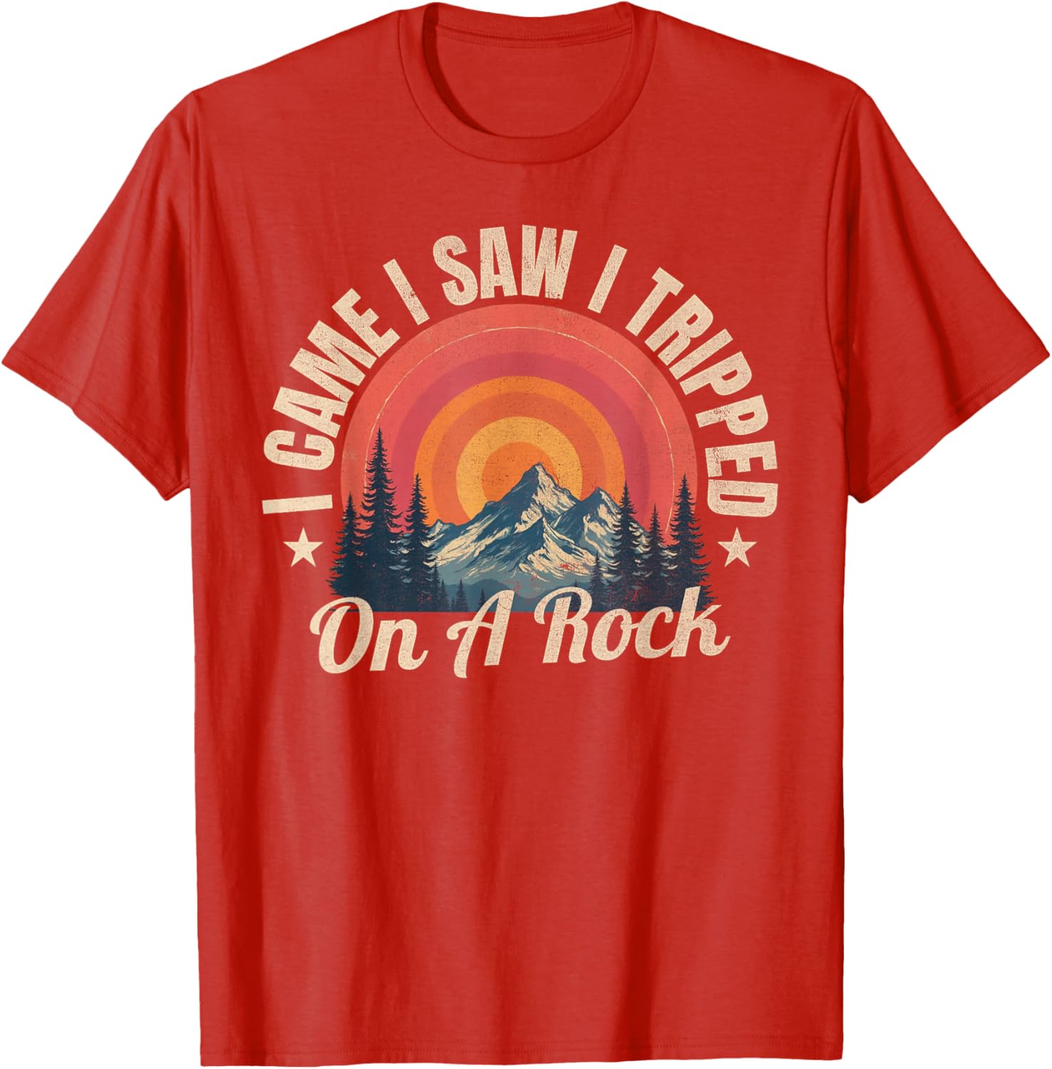 I Came I Saw I Tripped On A Rock Camping T-Shirt for Hiking Enthusiasts - 12
