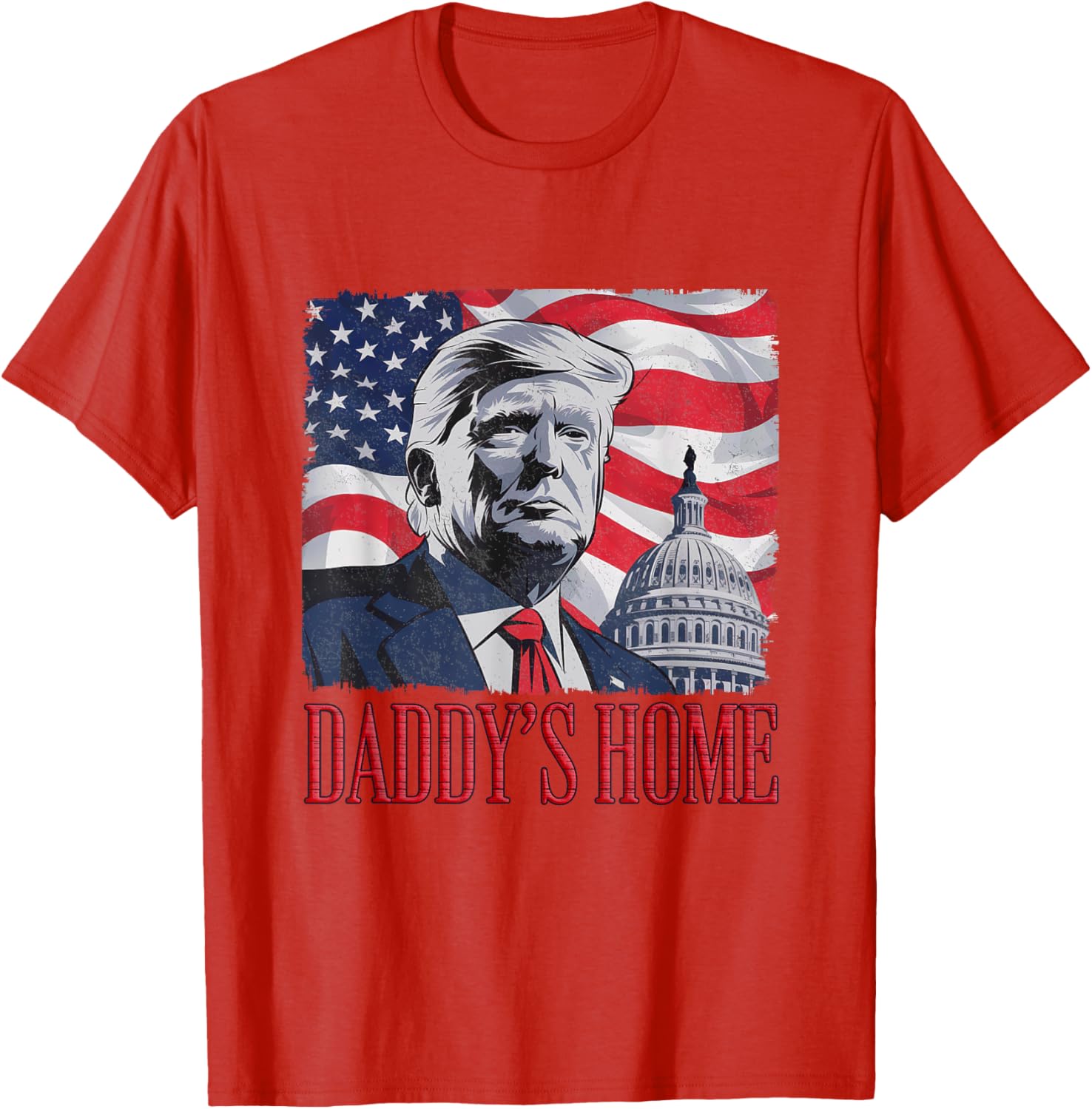 Daddy's Home Trump Tee - Unisex Black Cotton T-Shirt for Political Fans - 9