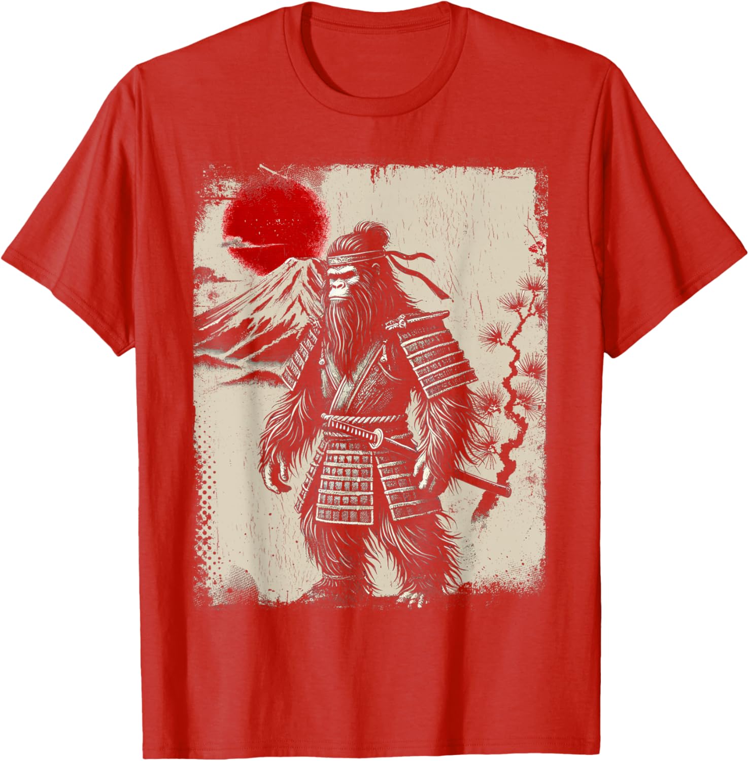 Vintage Bigfoot Ninja Samurai Ukiyo-e T-Shirt for Unique Style - 15