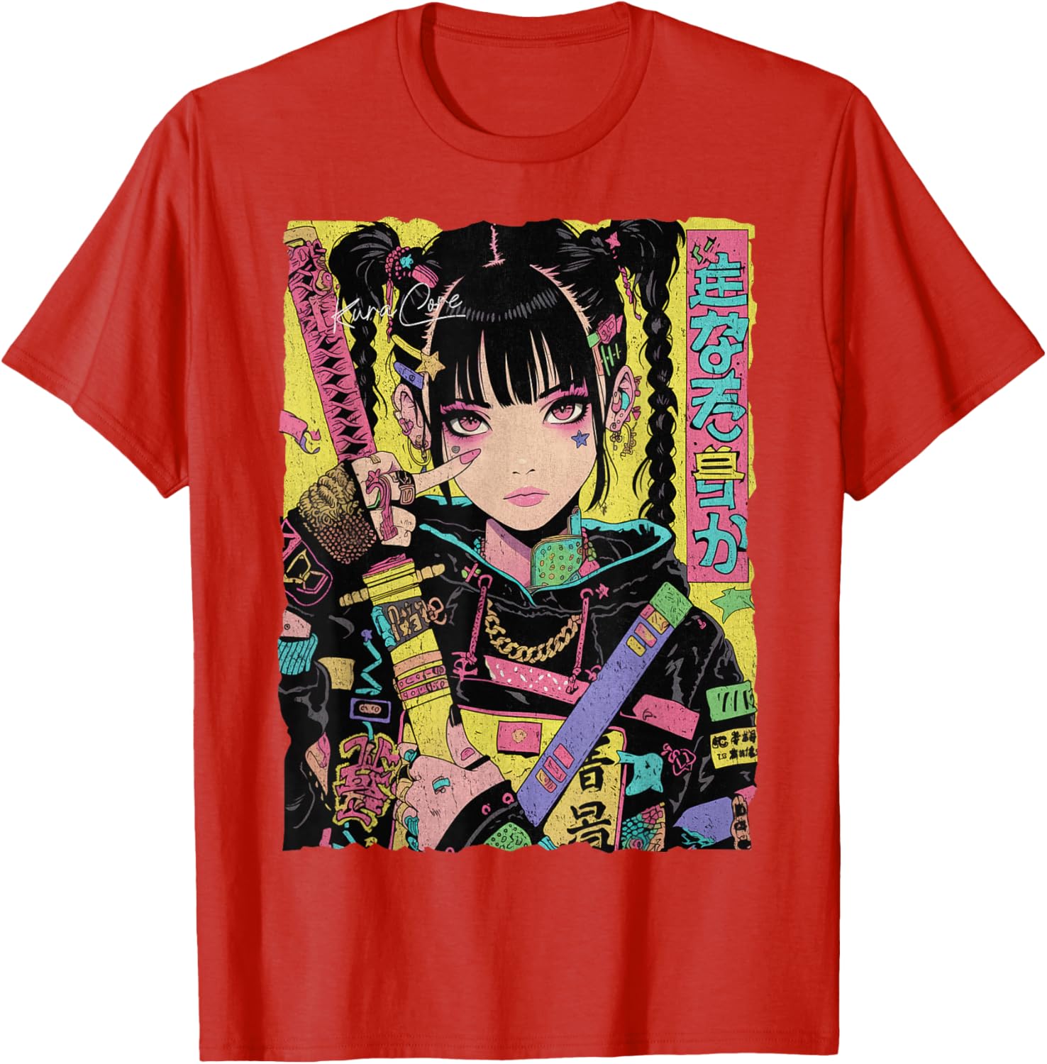 Trendy Japanese Cyberpunk Y2K Techwear Anime T-Shirt for Fashion Lovers - 12