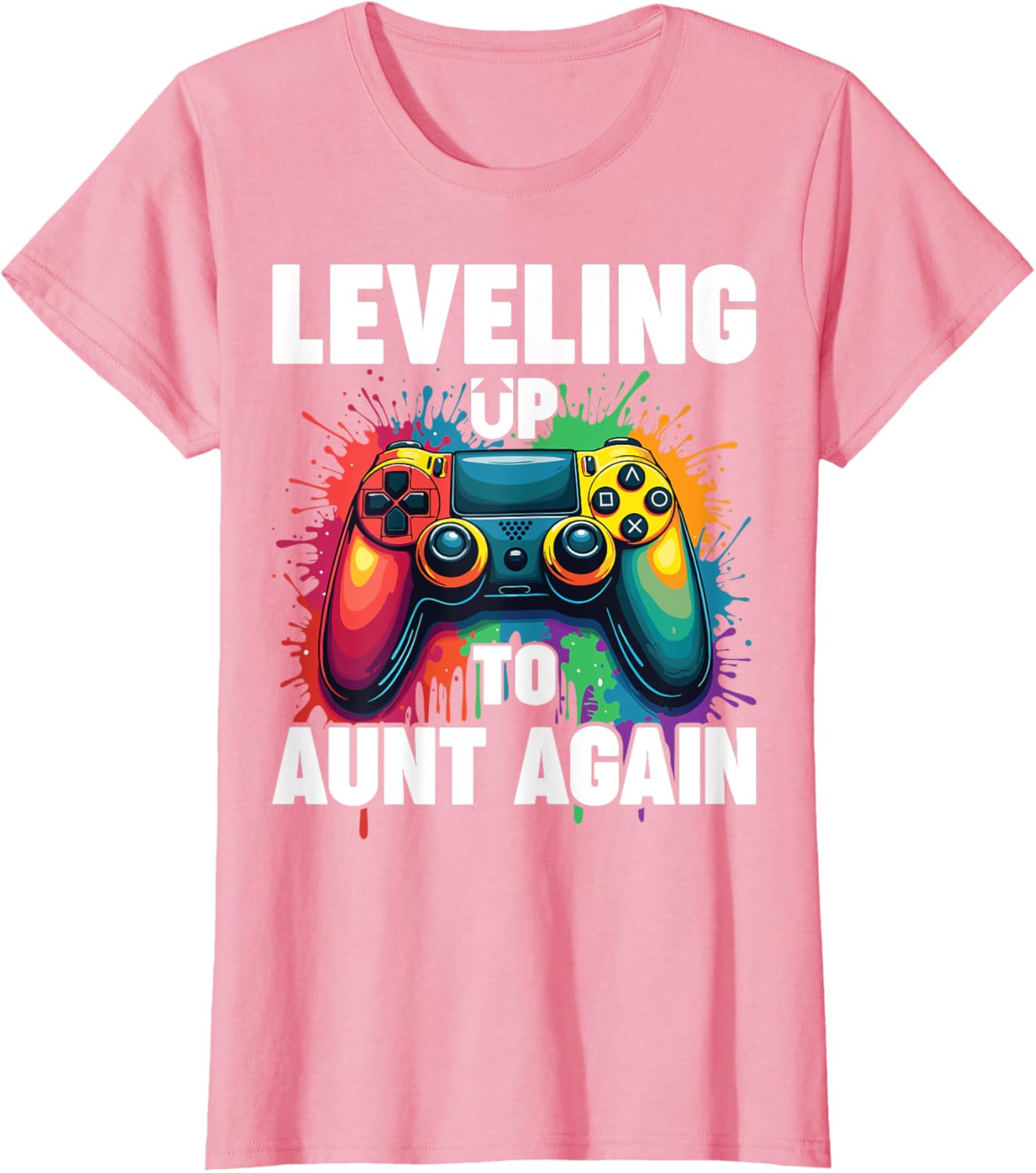 Promoted to Auntie Gender Reveal T-Shirt Leveling Up to Aunt Again - 16