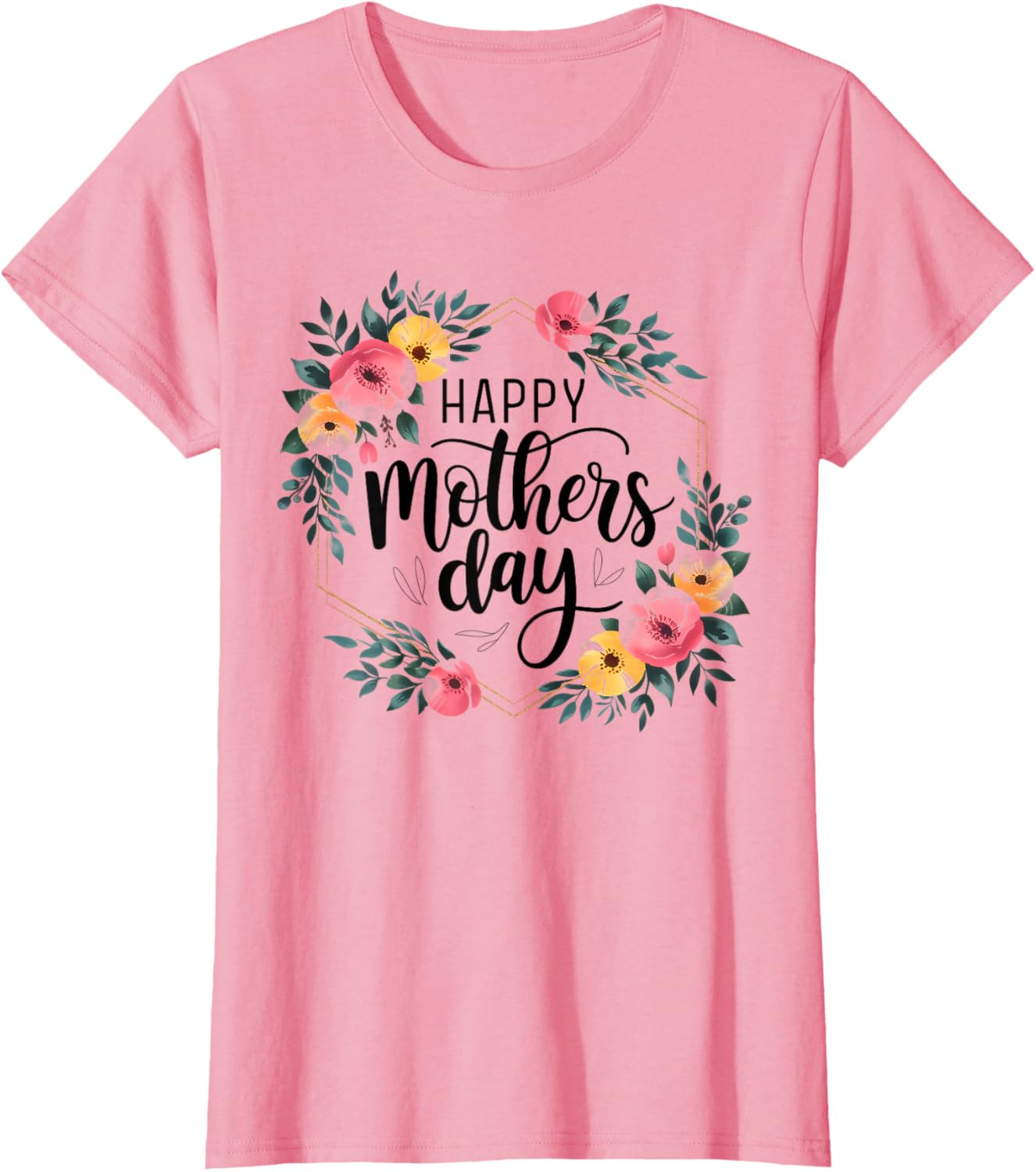 Floral Happy Mother’s Day T-Shirt for Moms and Grandmas - Stylish Gift - 1