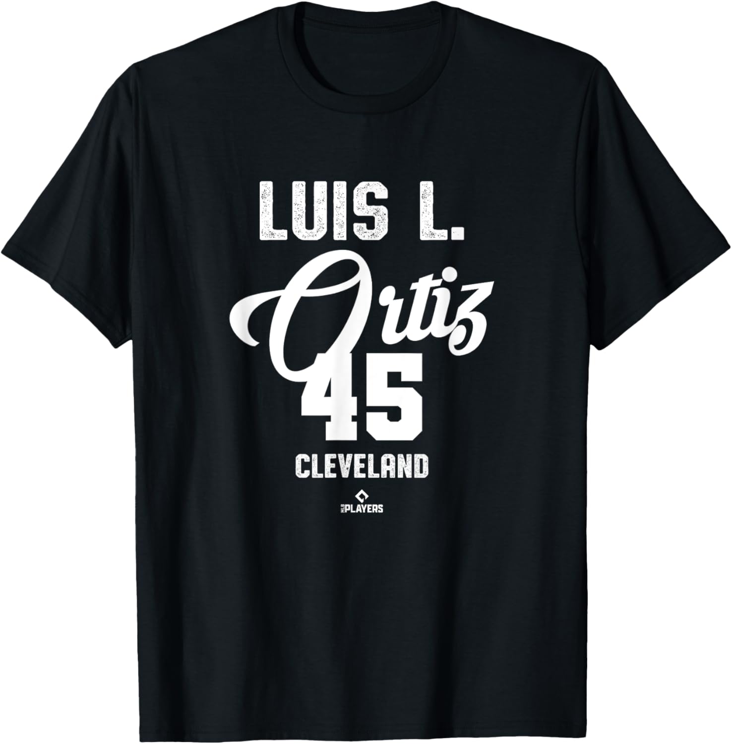 Luis Ortiz 45 Cleveland Baseball Vintage MLBPA T-Shirt for Fans - 3