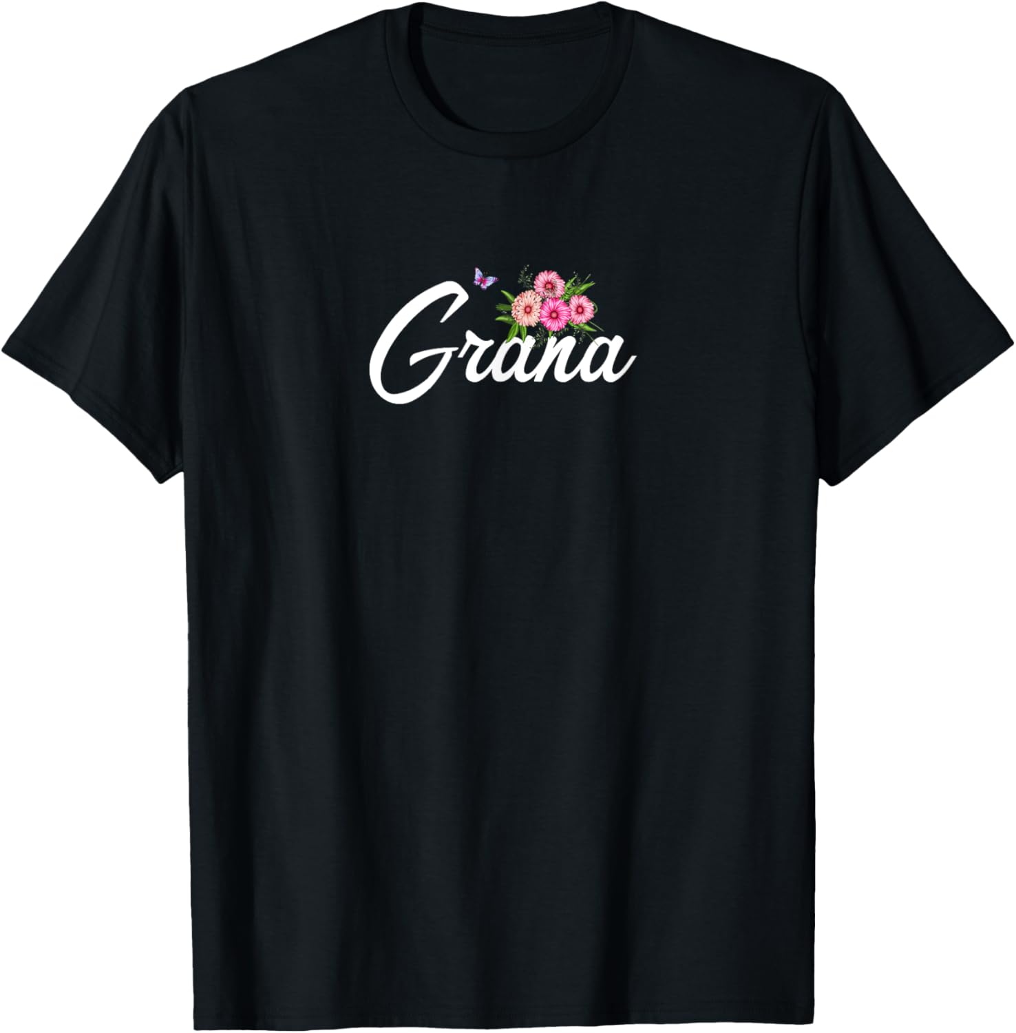 Grana T-Shirt with Flowers and Butterfly for Grandma and Mom Gift - 11