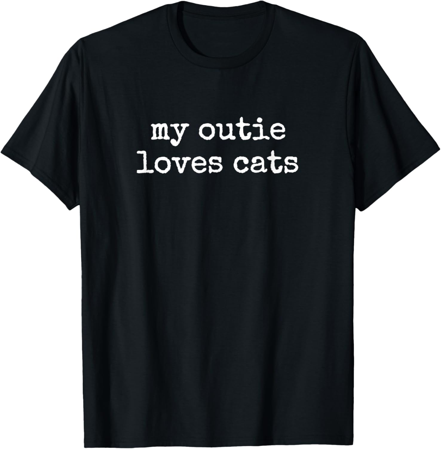 Cute My Outie Loves Cats T-Shirt for Cat Lovers - Fun and Comfy Apparel - 1