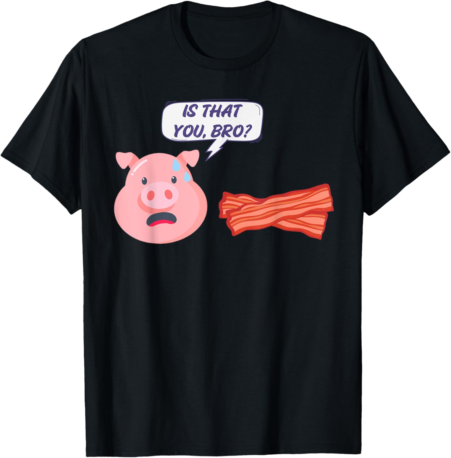 Funny Bacon Lover T-Shirt with Humorous Pig Design for Foodies - 2