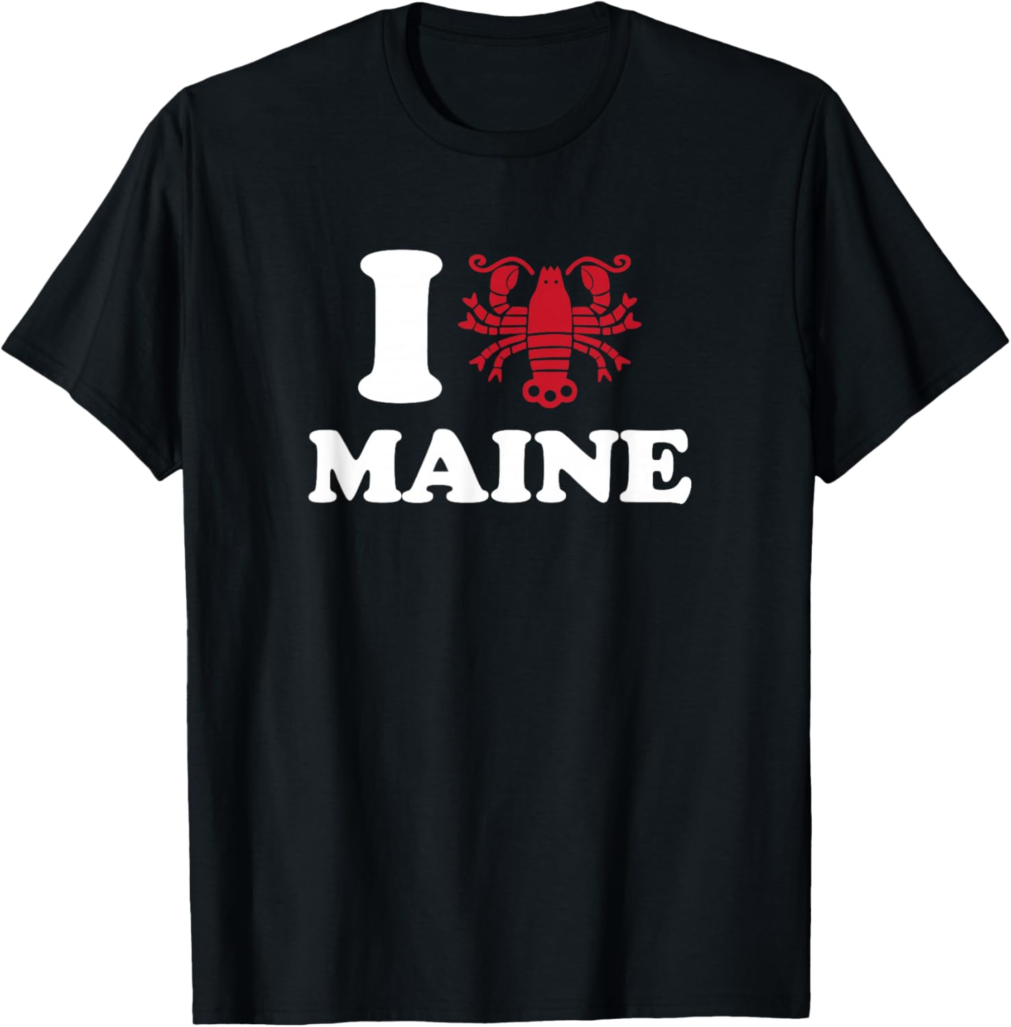 I Love Maine Lobster Heart T-Shirt for Lobster Lovers and Maine Fans - 7