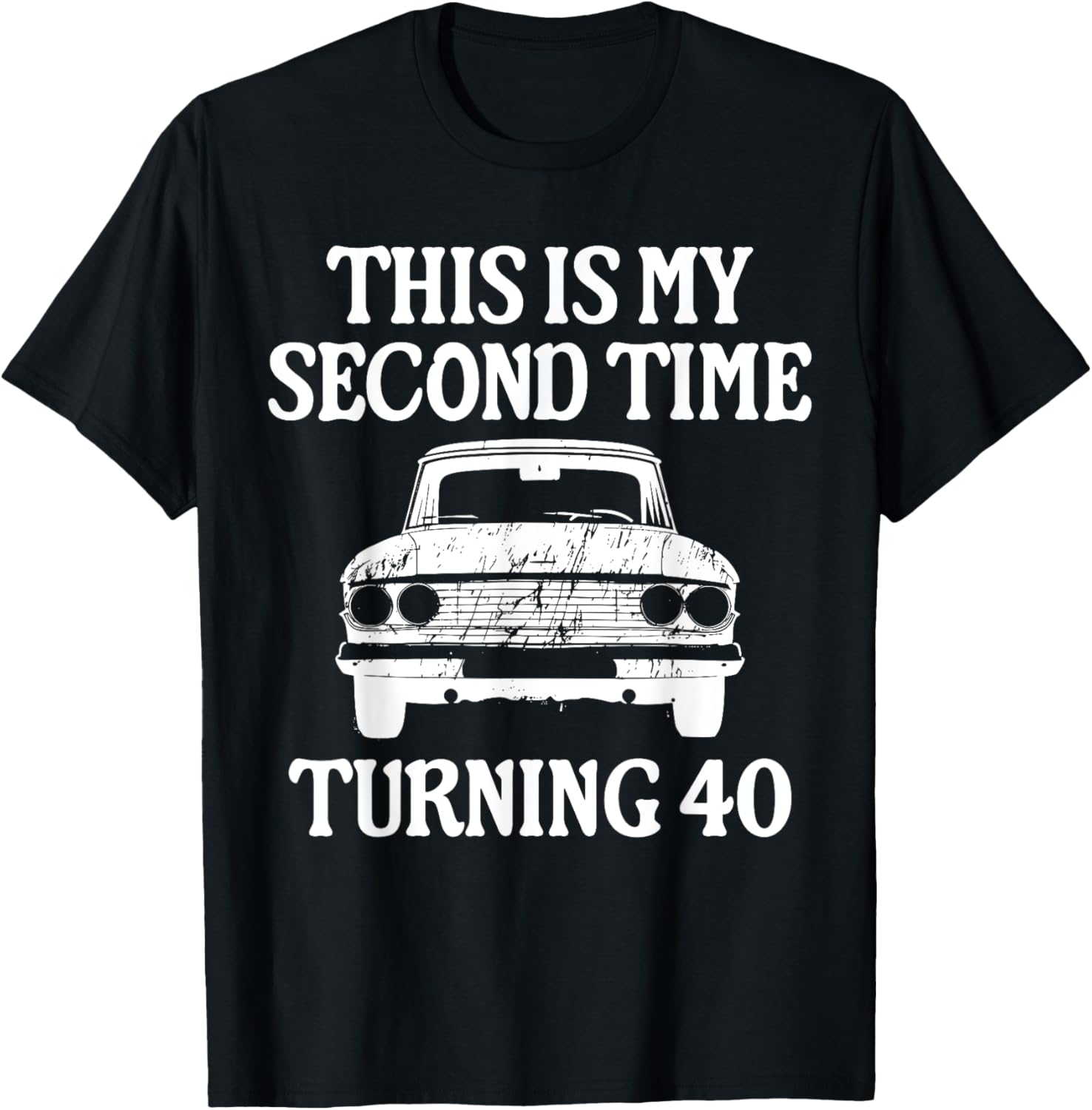 Funny 80th Birthday T-Shirt for Grandpa - Second Time Turning 40 - 5