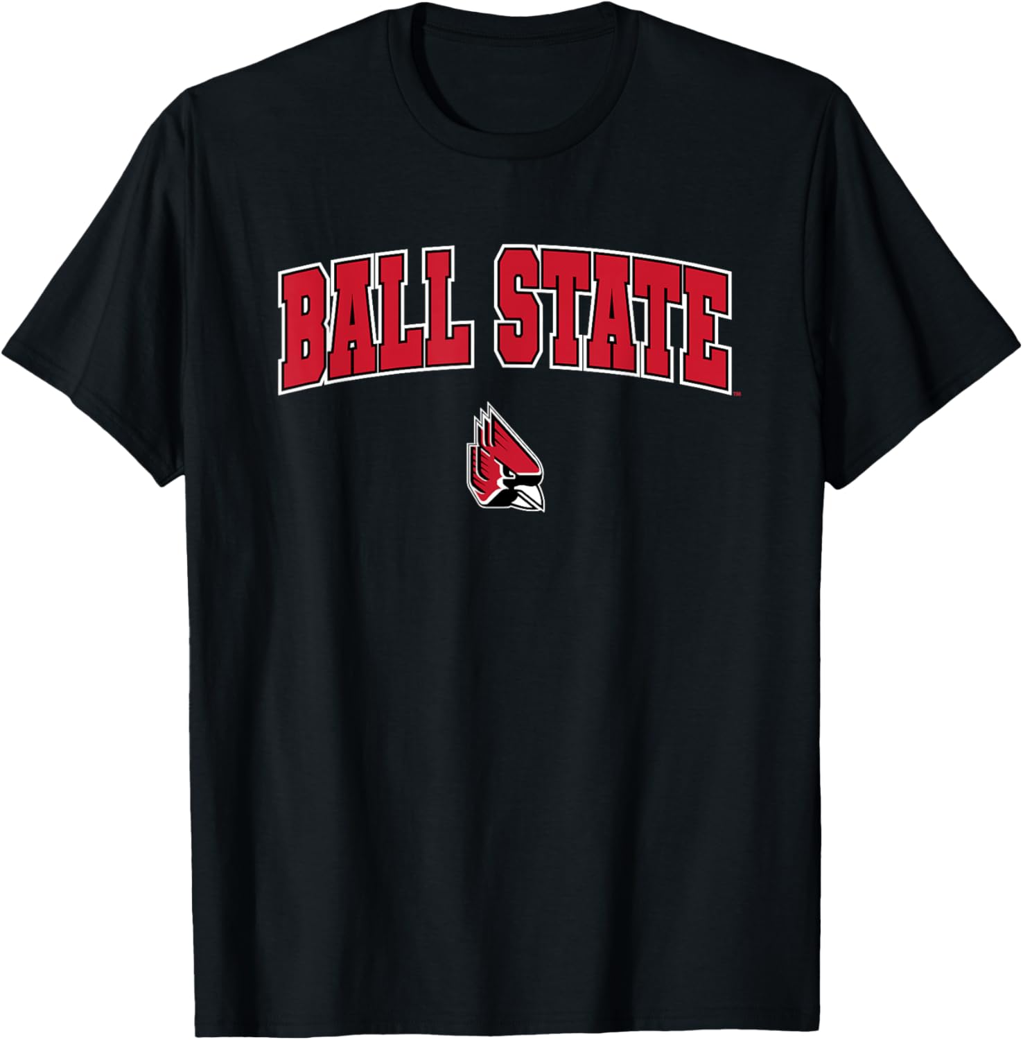 Ball State University Cardinals Arch Logo T-Shirt for Fans and Outdoors - 1