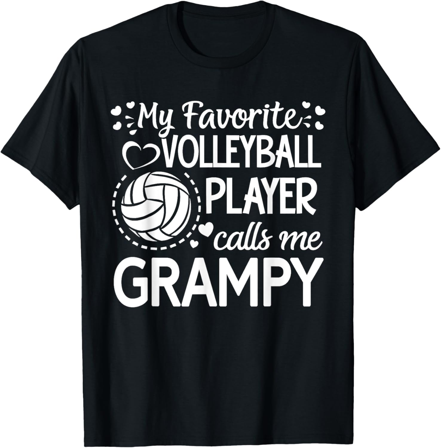 My Favorite Volleyball Player Calls Me Grampy T-Shirt for Proud Grandparents - 2