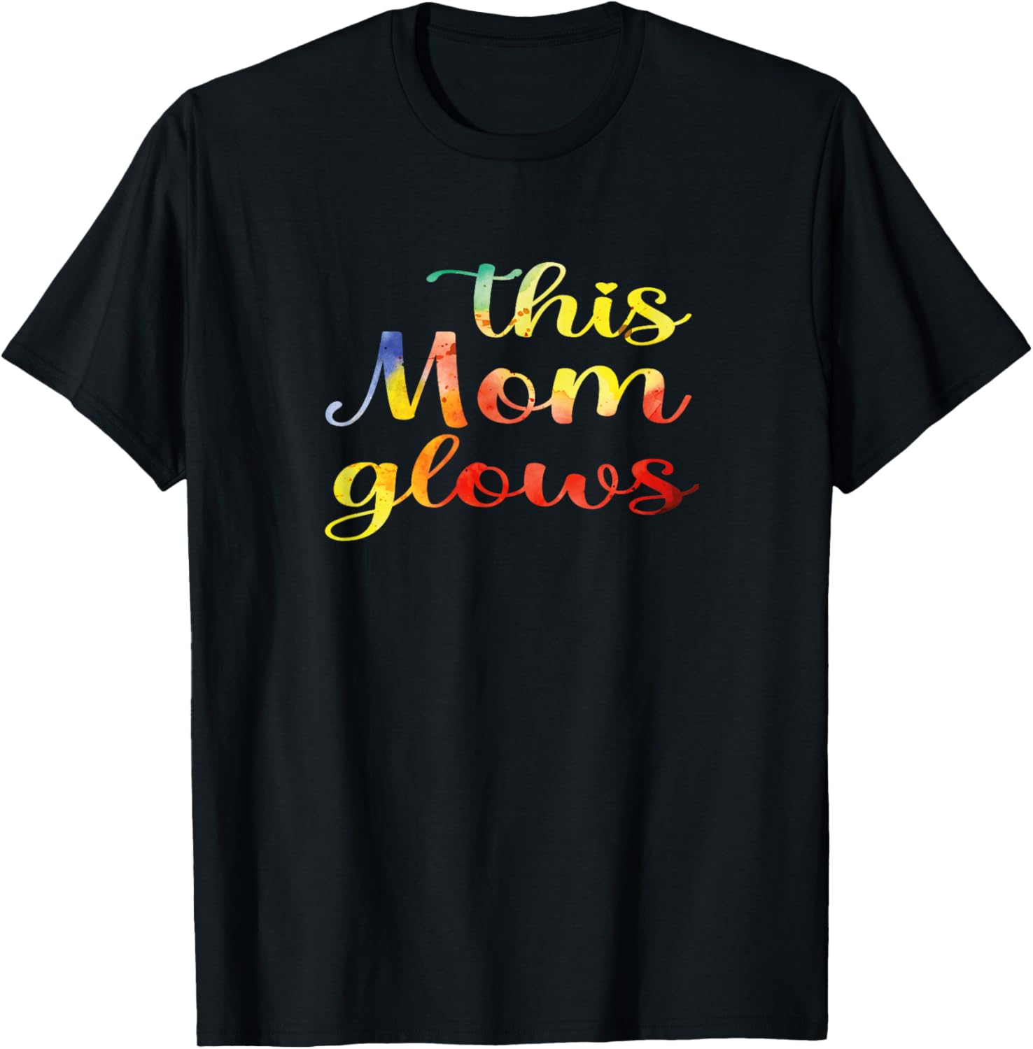 This Mom Glows 80s Tie-Dye Happy Mother's Day T-Shirt for Women - 5