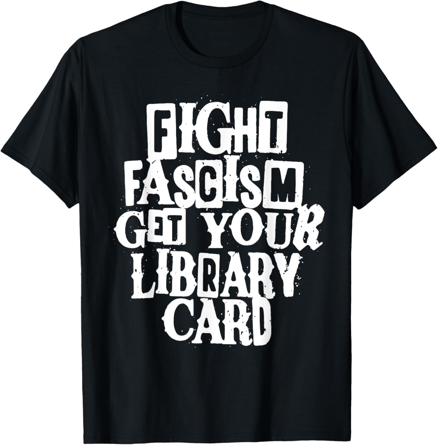 Fight Fascism Get Your Library Card T-Shirt for Book Lovers and Activists - 5