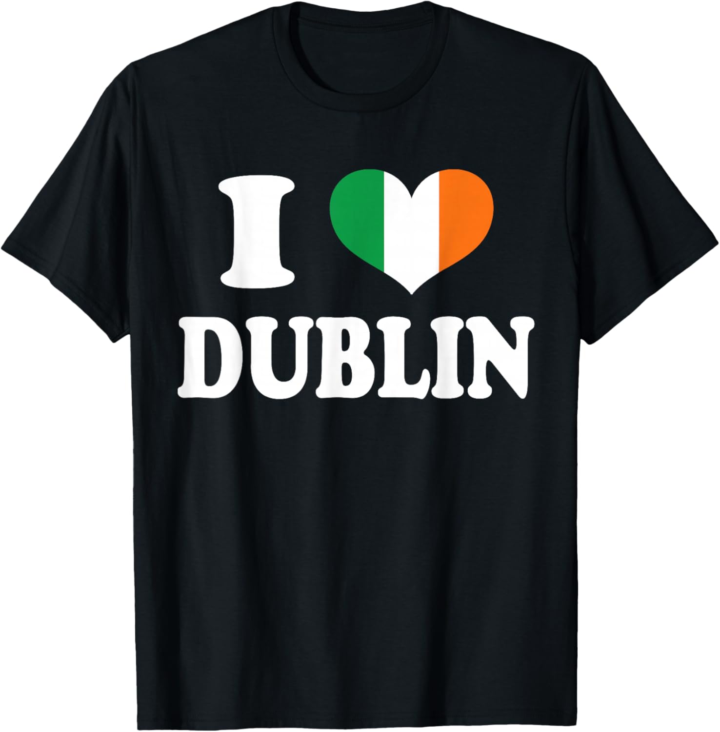 I Love Dublin St Patricks Day T-Shirt with Ireland Flag Heart Design - 4