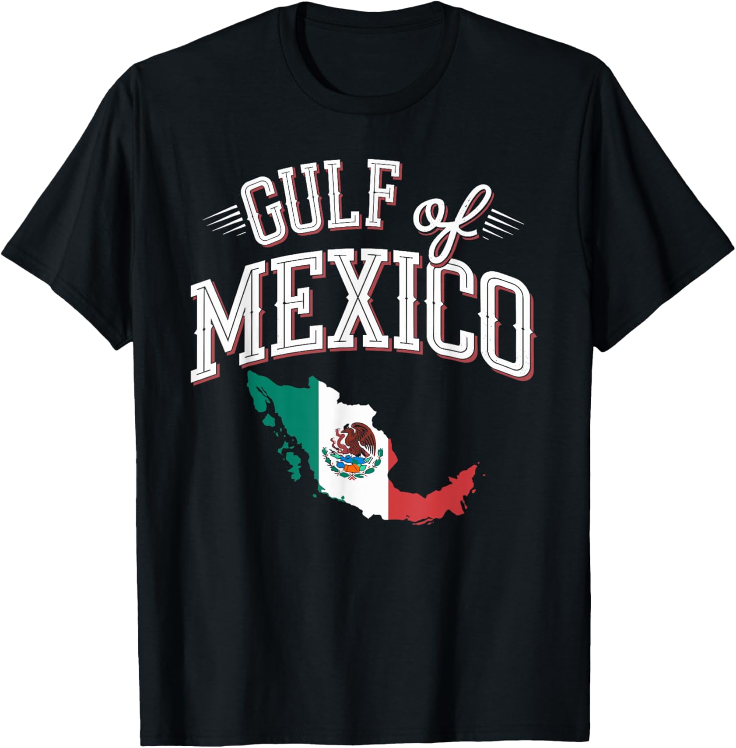 Retro Gulf of Mexico Map T-Shirt Perfect for Beach Lovers and Travelers - 1