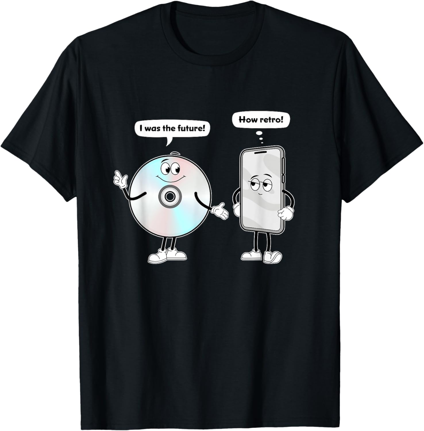 CD vs Smartphone Technology Past vs Future T-Shirt for Music Lovers - 17