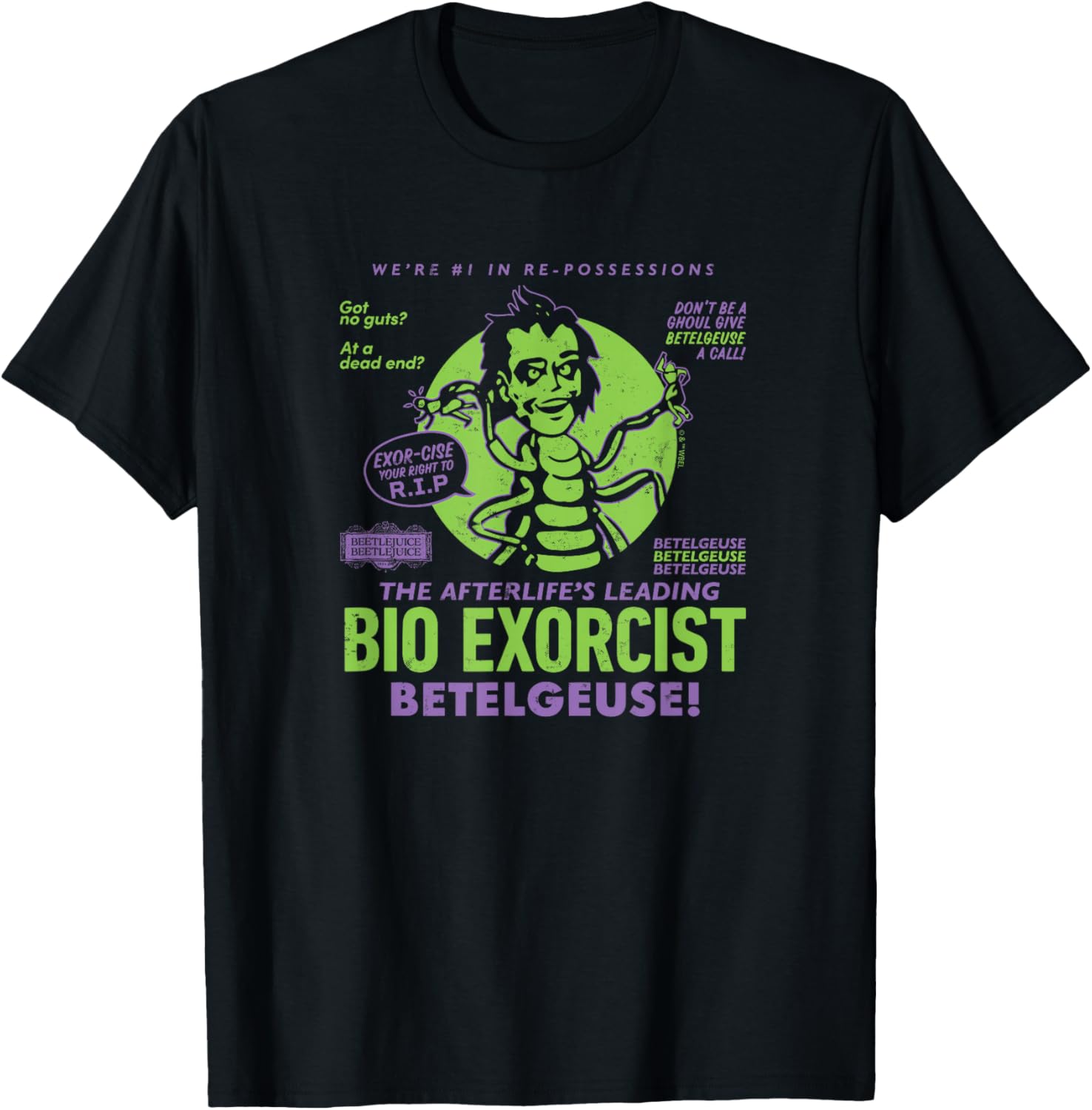 Beetlejuice Bio Exorcist Betelgeuse T-Shirt for Fans of Humor and Horror - 2