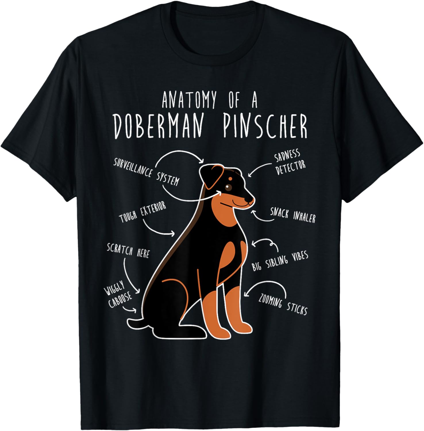 Cute Doberman Pinscher Floppy Ears T-Shirt for Proud Pet Moms - 2