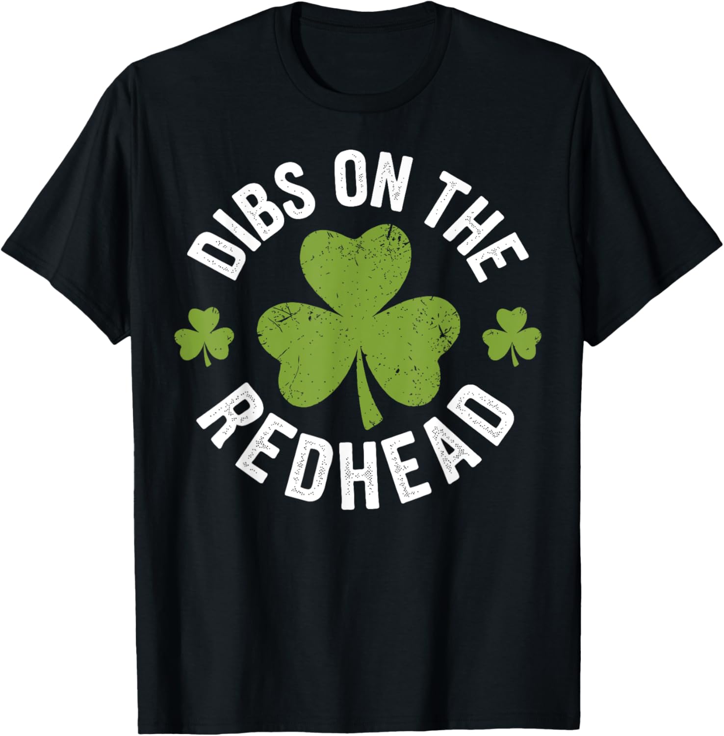 Dibs on the Redhead Funny St Patricks Day Shamrock T-Shirt for Women - 3