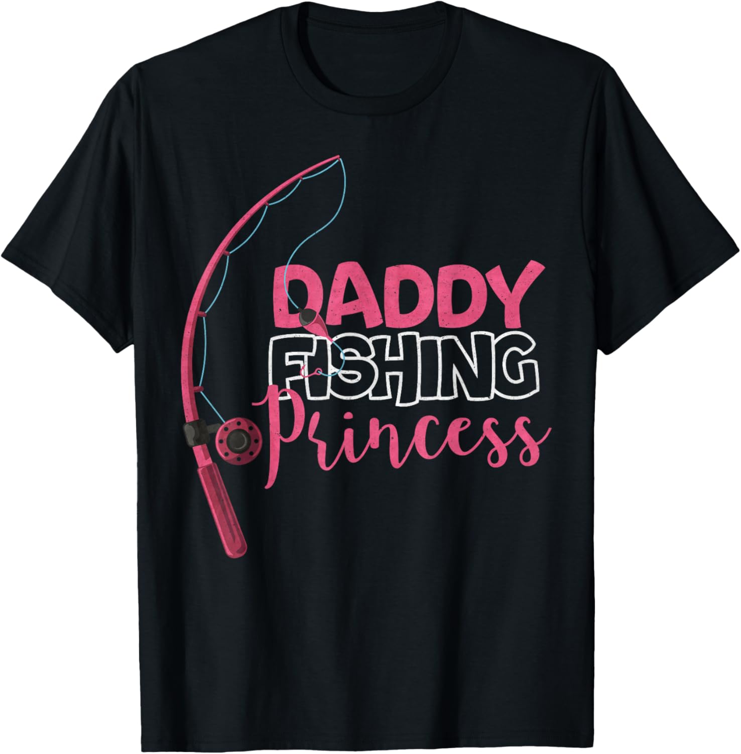 Funny Daddy's Fishing Princess T-Shirt for Girls - Cute Kids Apparel - 11