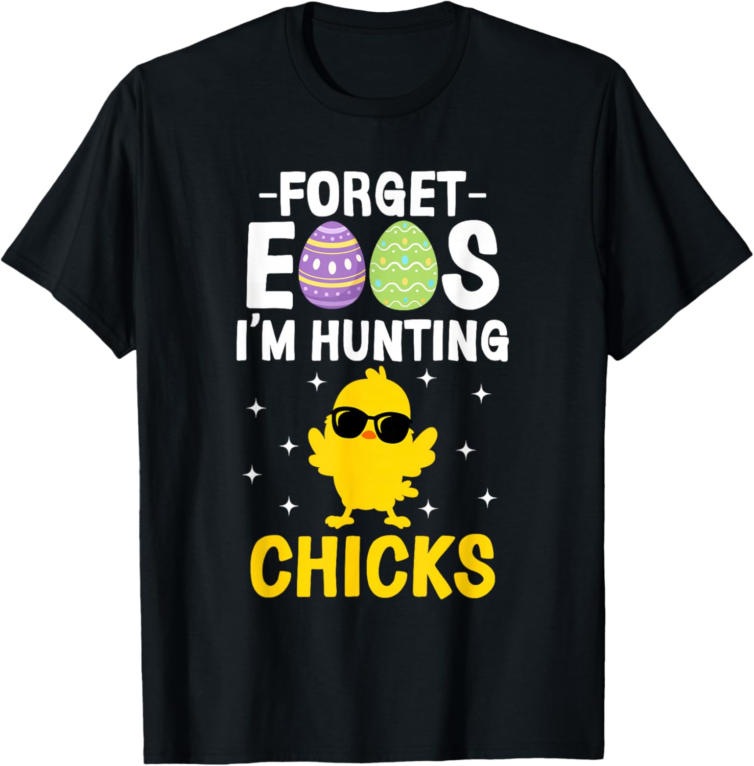 Funny Easter T-Shirt for Boys - Forget Eggs I'm Hunting Chicks Apparel - 11