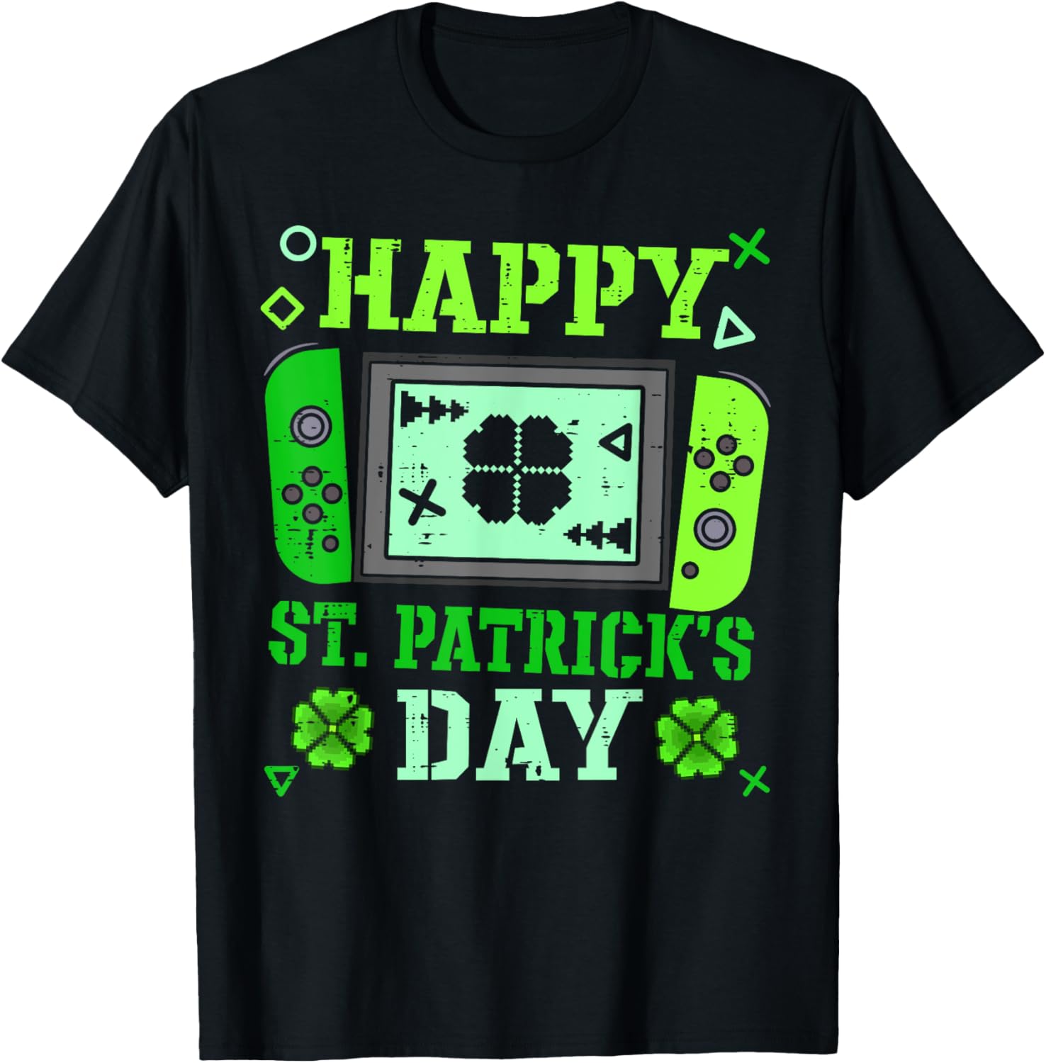 Happy St Patrick's Day Lucky Gamer T-Shirt for Boys and Men - 15