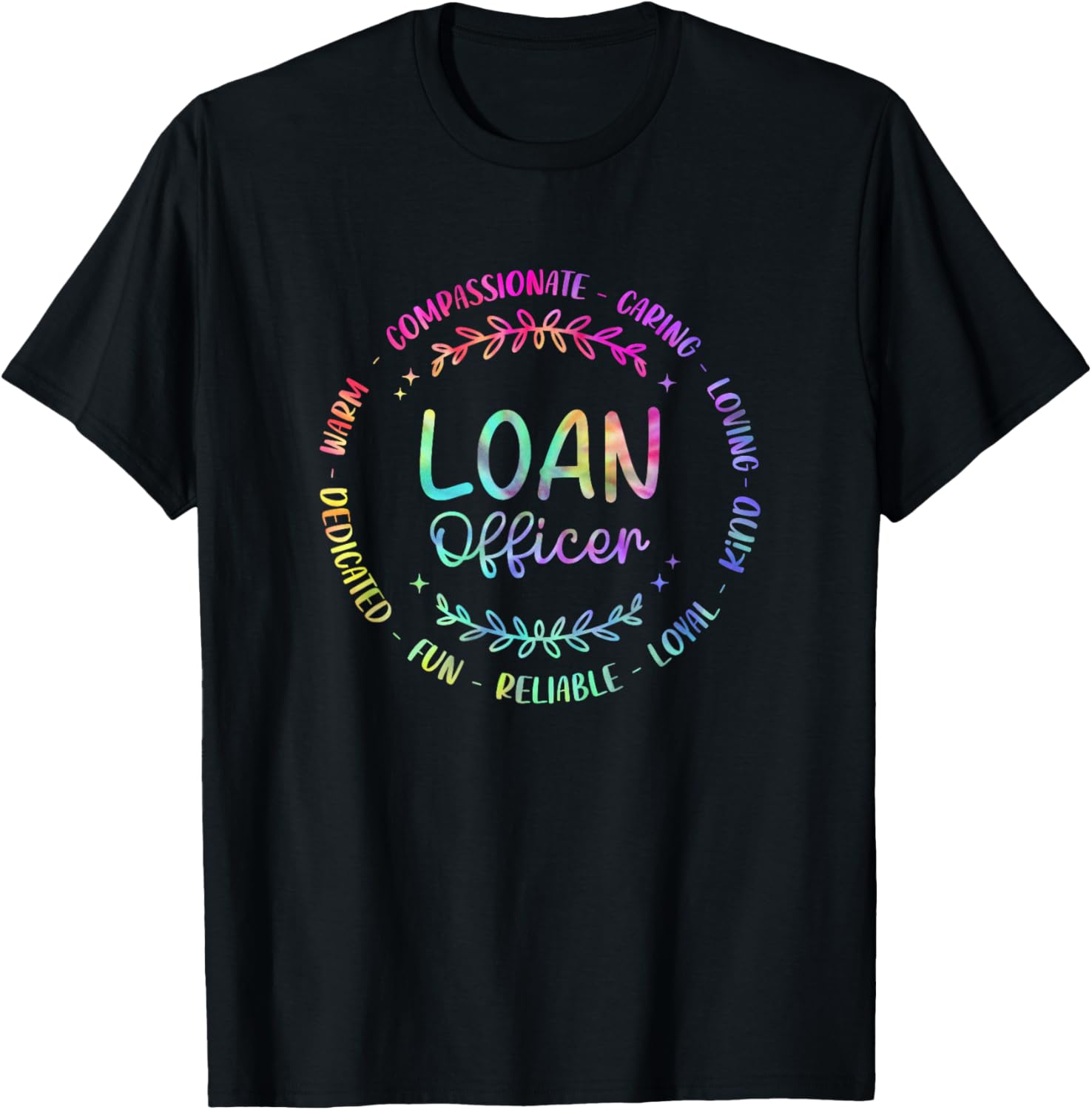 Funny Tie Dye Mortgage Loan Officer T-Shirt for Workers and Professionals - 1