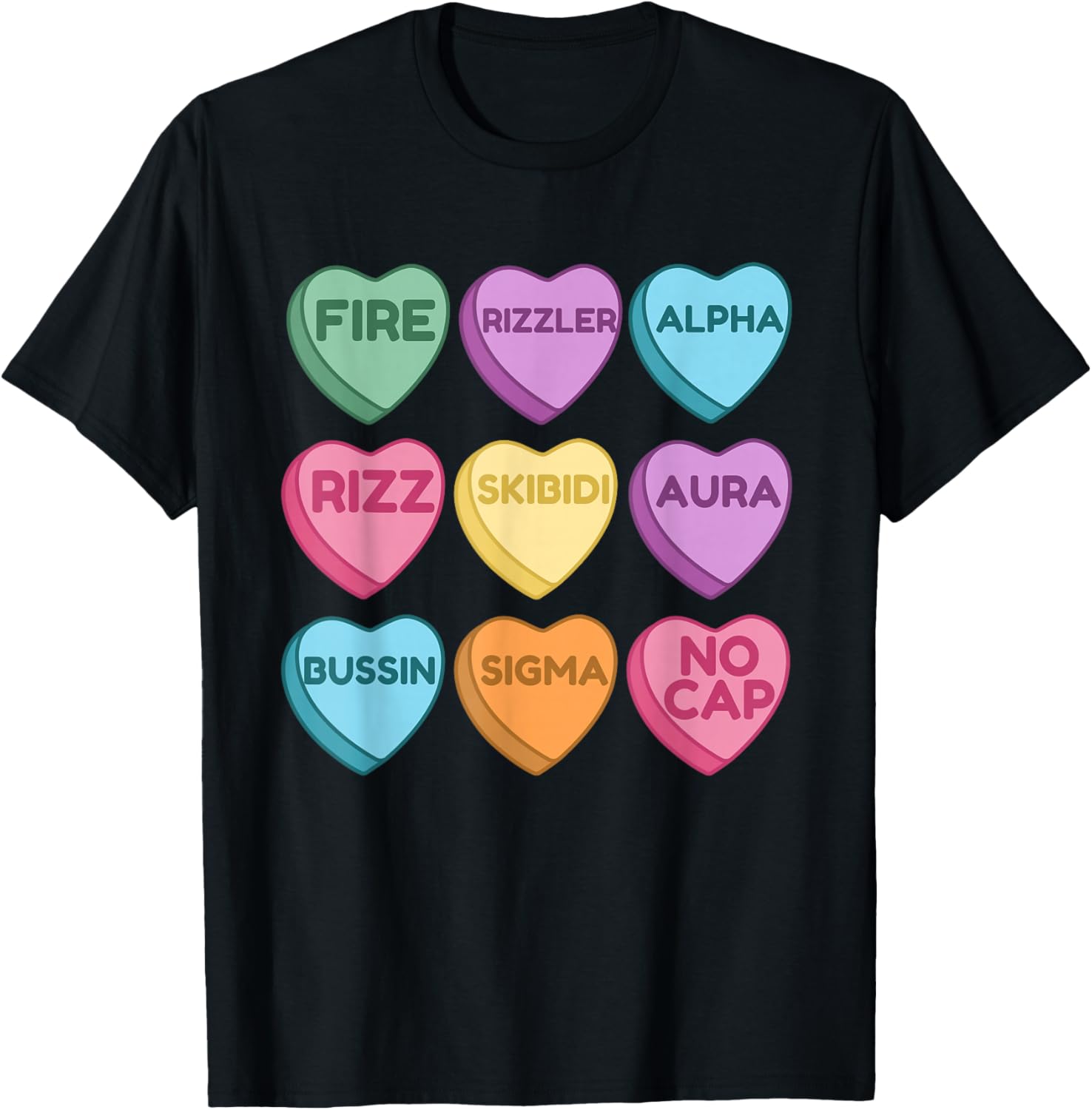 Skibidi Valentine's Day Funny Rizz T-Shirt for Trendy Love Birds - 14