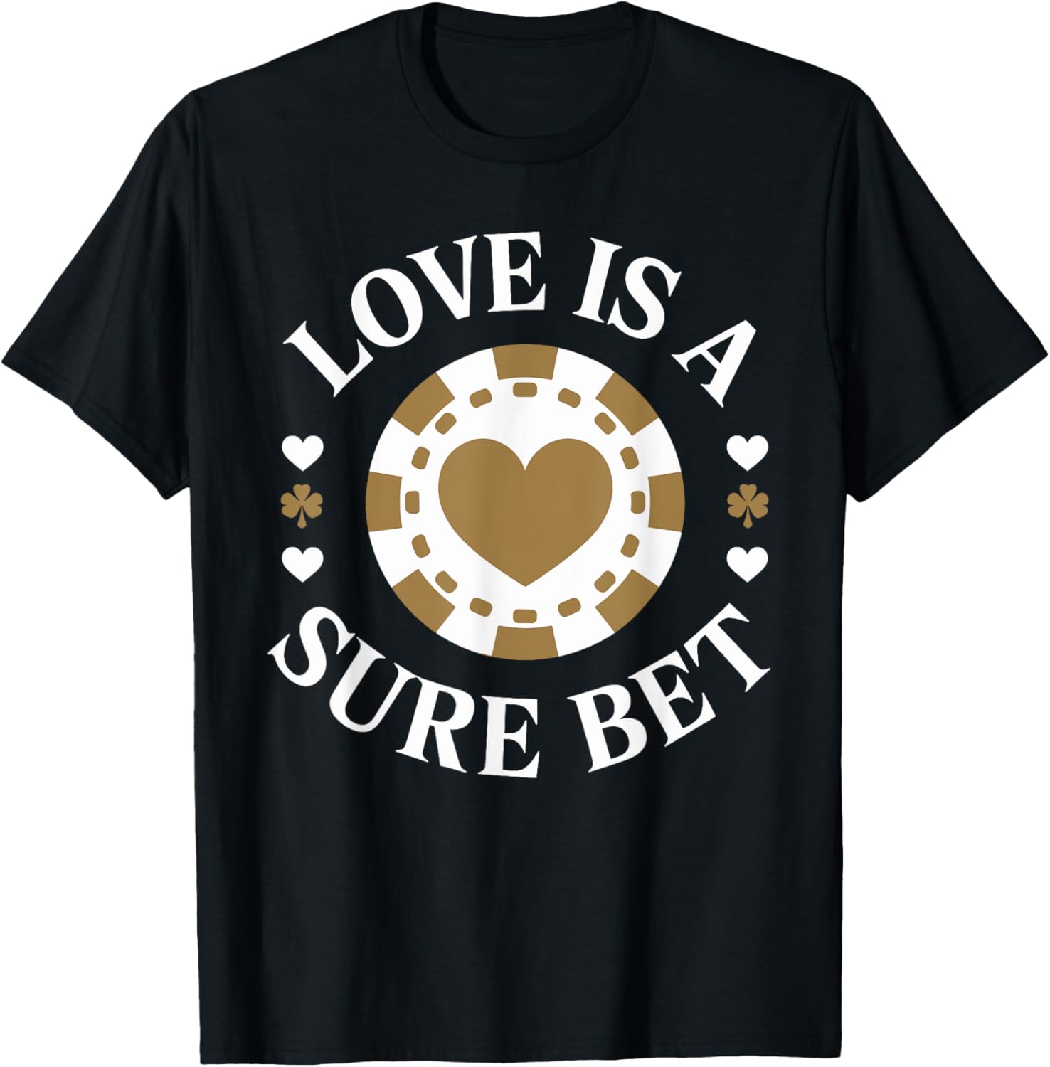 Vegas Wedding Love is a Sure Bet Couples T-Shirt for Fun Celebrations - 1