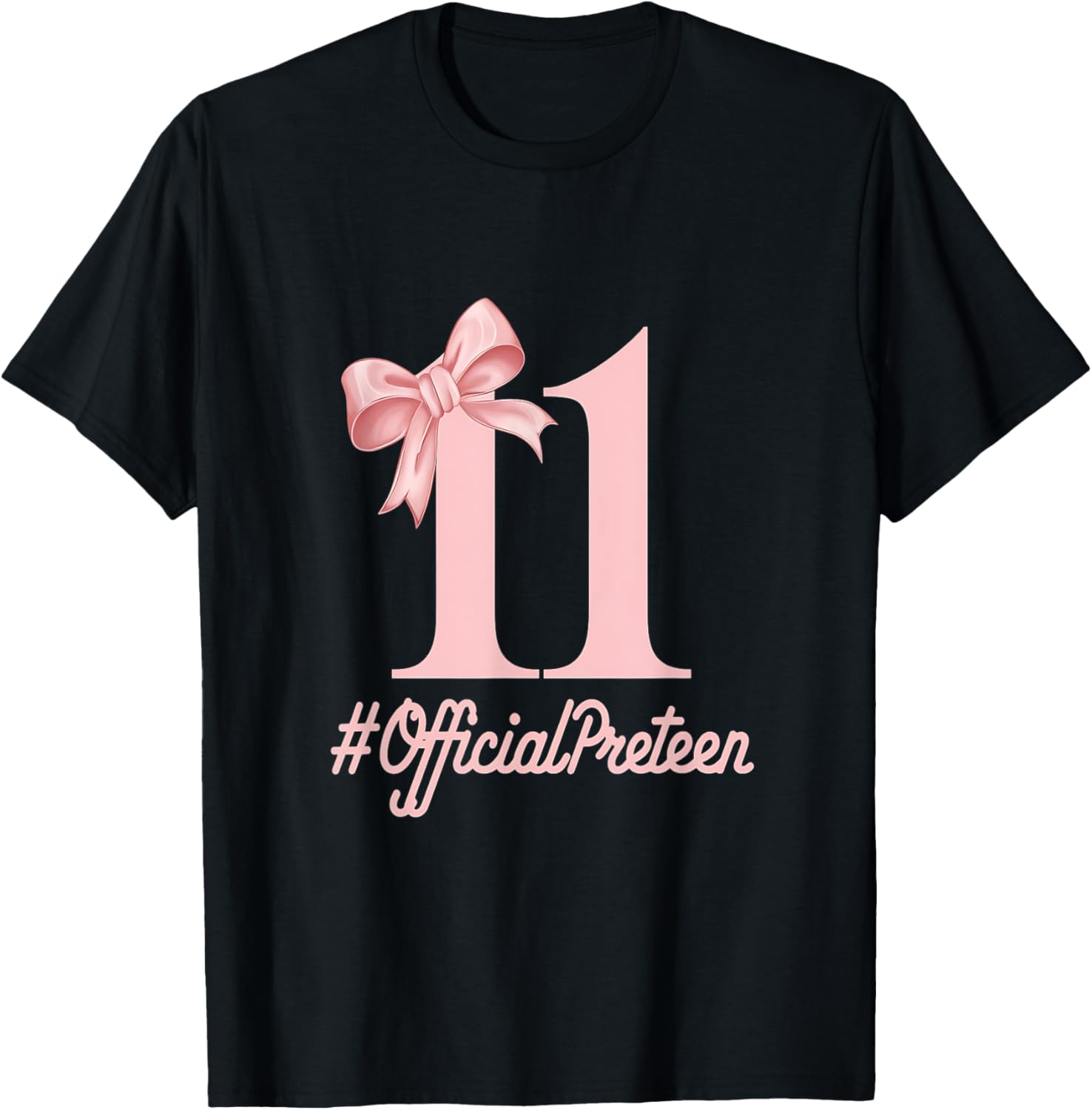 Stylish Pink Coquette Bow T-Shirt for 11 Year Old Birthday Girls - 6