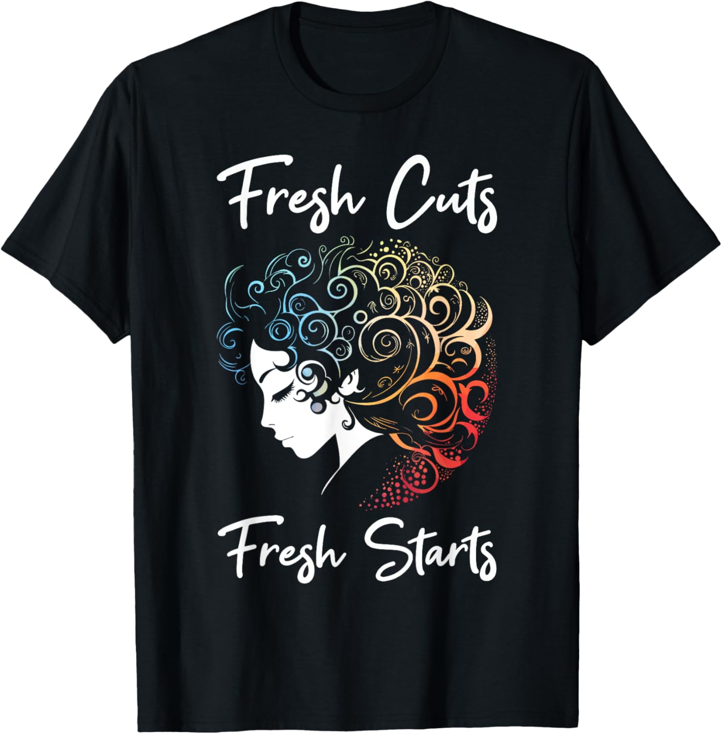 Stylish Hair Stylist Fresh Cuts T-Shirt for Barbers and Salon Professionals - 6