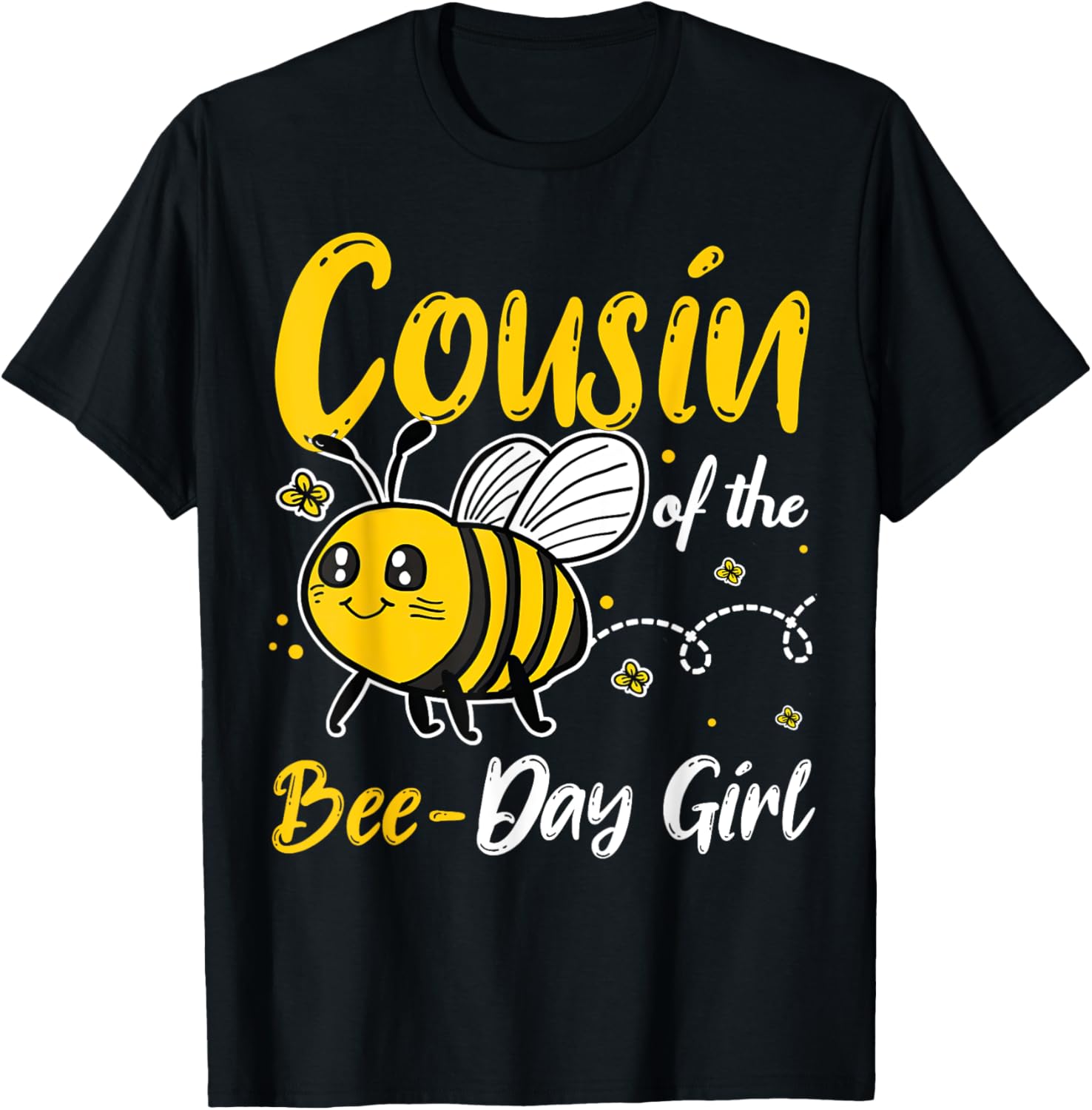 Cousin of the Bee Day Girl Birthday Squad Matching T-Shirt for Kids - 15