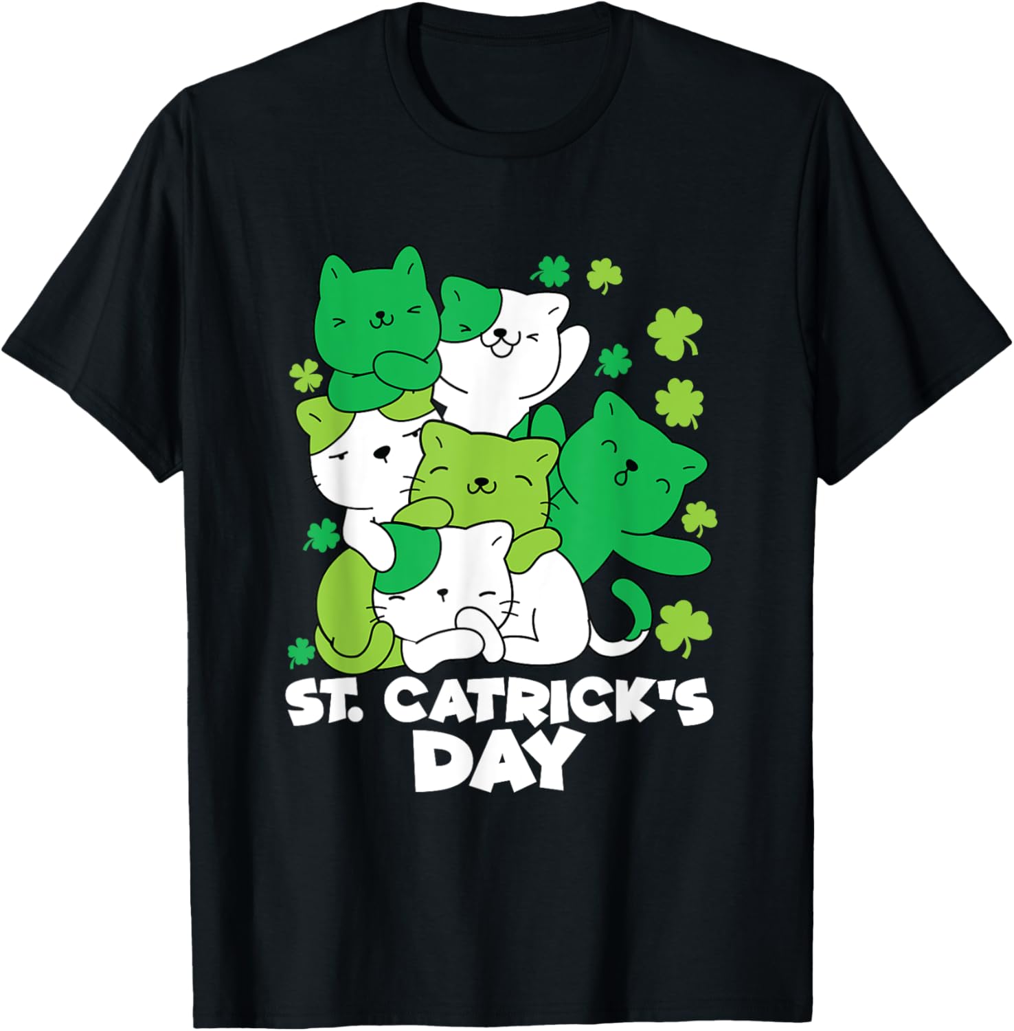 Cute Cat St. Patrick's Day Leprechaun T-Shirt for Festive Fun - 27