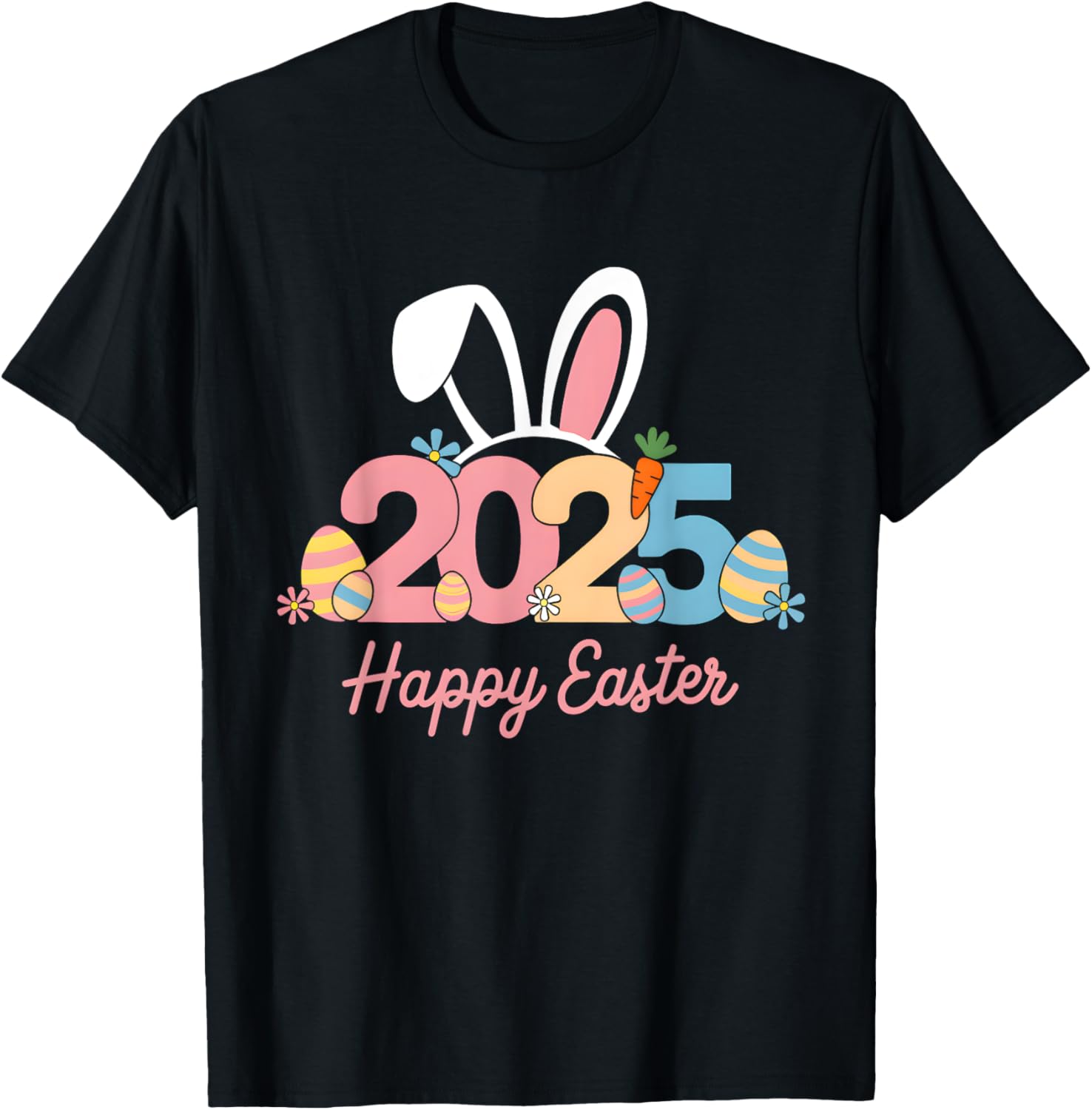 Happy Easter Squad Family T-Shirt 2025 Cute Easter Bunny Design - 2
