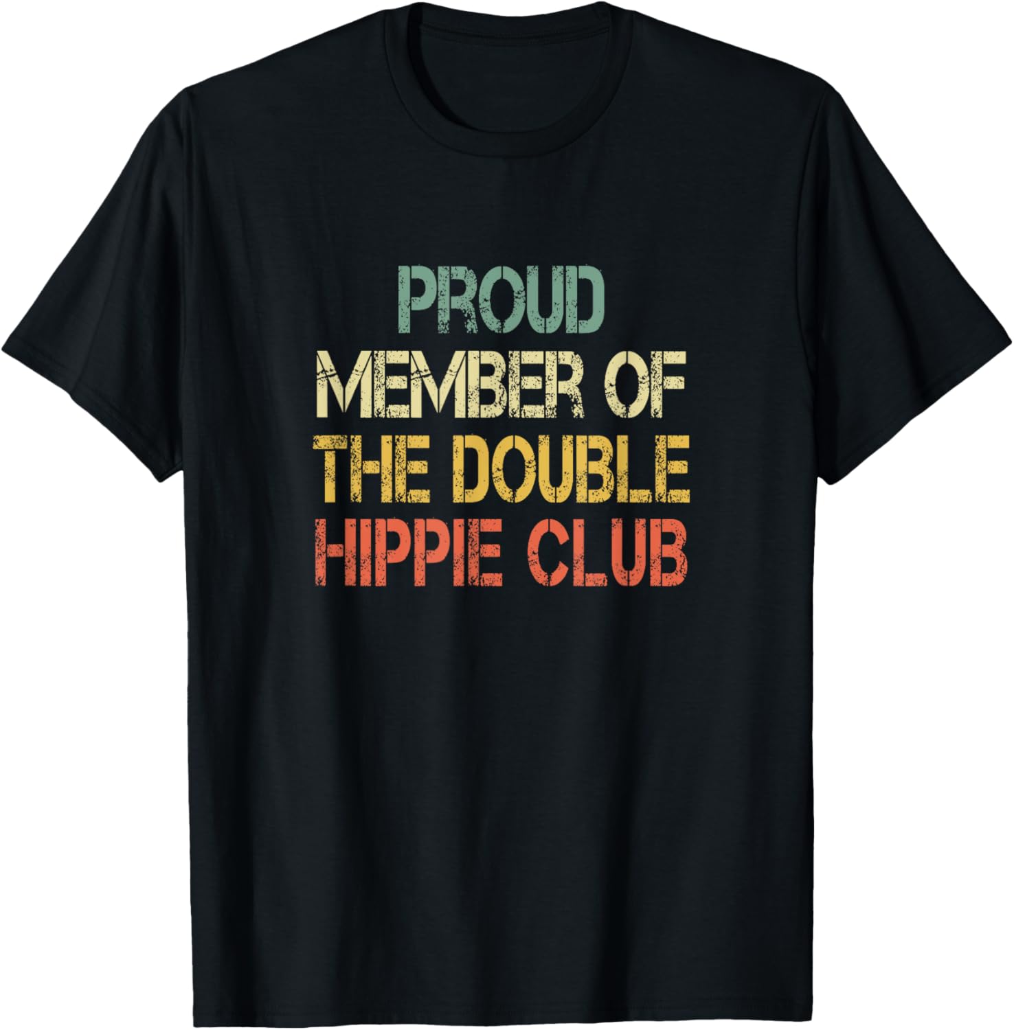 Funny Double Hippie Club T-Shirt for Hip Replacement Surgery Fans - 10