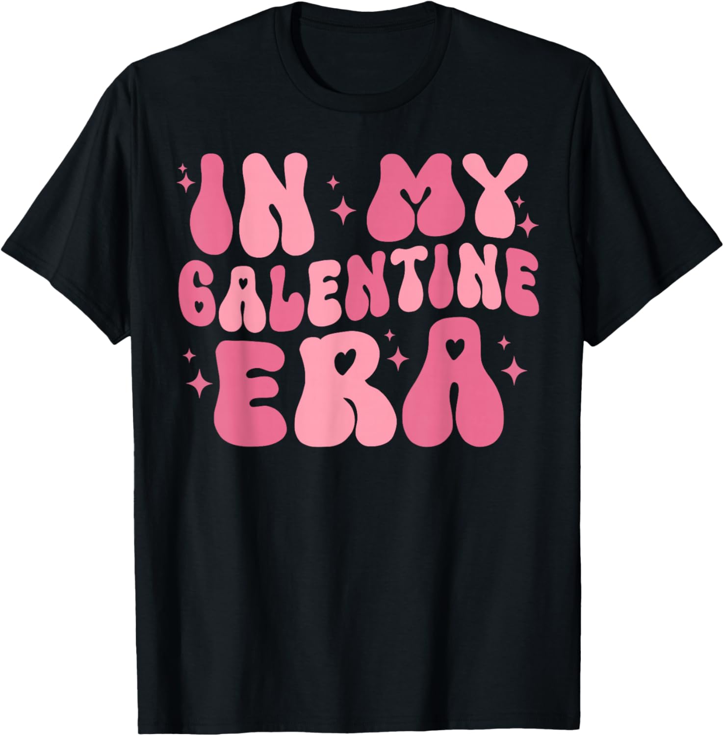 Funny Galentine's Day Retro Tee for Men and Women, Black, Small - 1