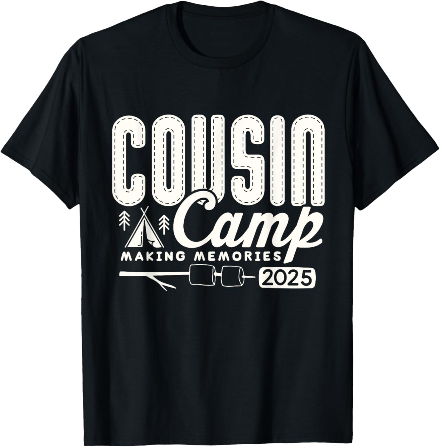 Cousin Camp Crew 2025 Family Vacation T-Shirt for Fun Summer Memories - 12