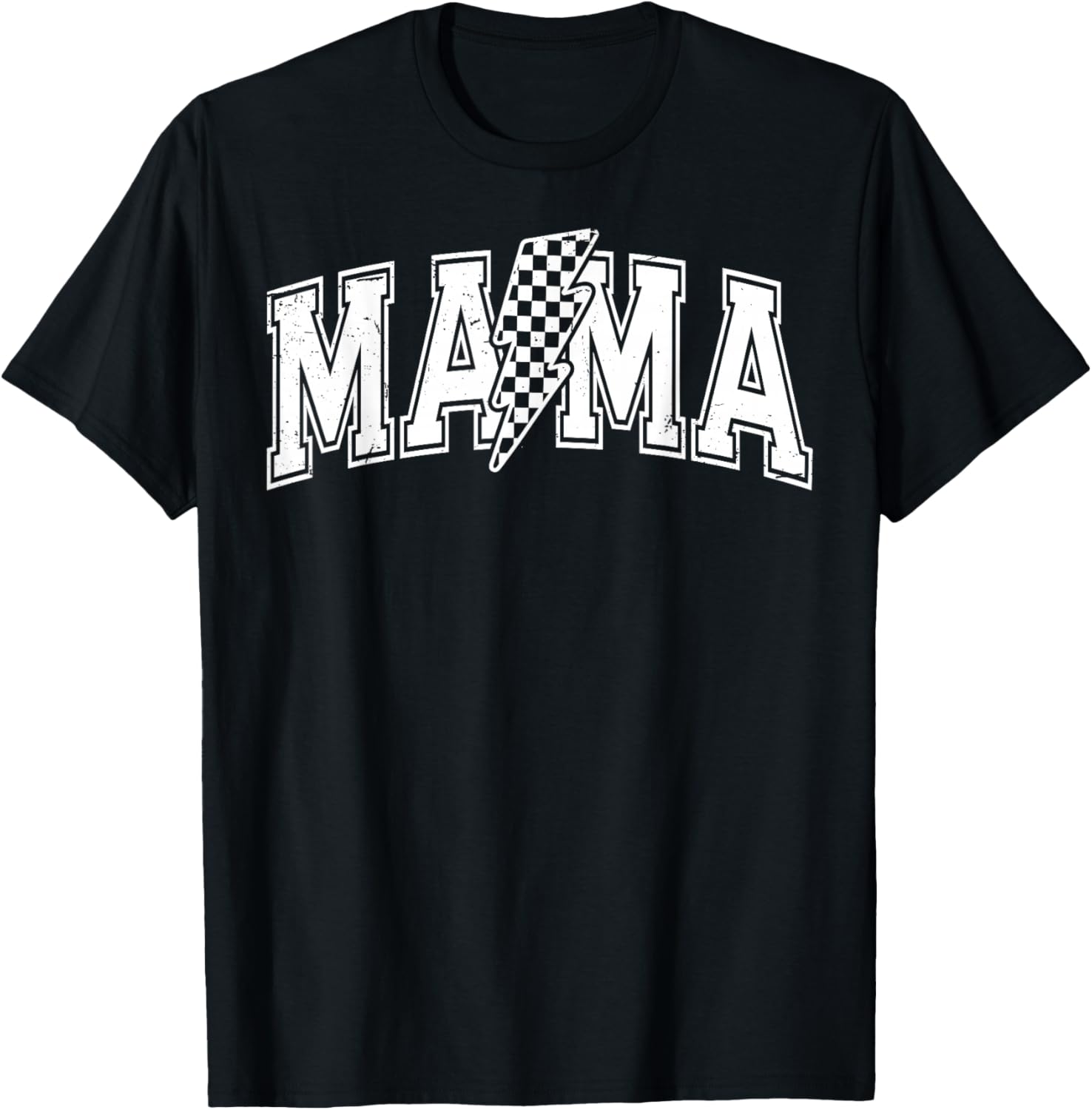 Checkered Mama Black and White T-Shirt for Mother's Day Gift - 5