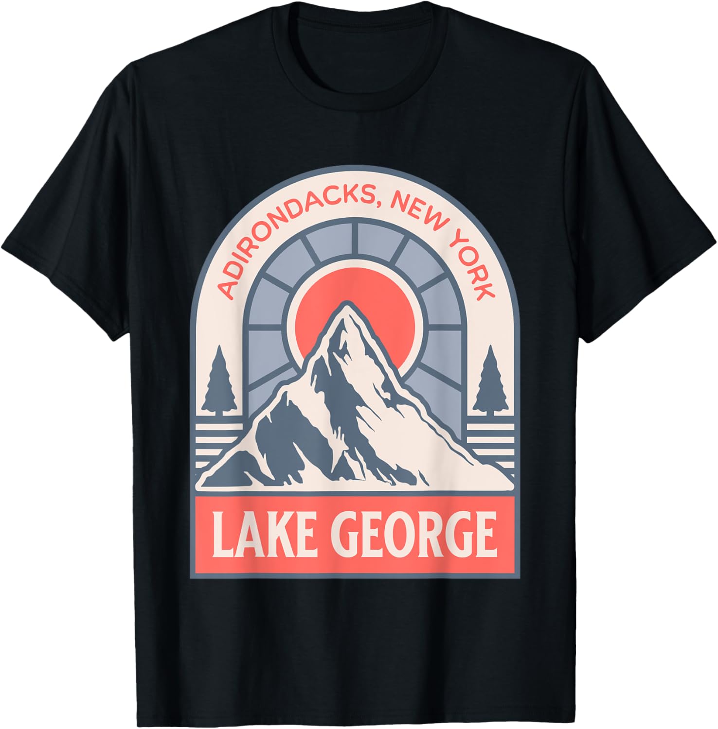 Lake George Adirondacks Hiking Camping T-Shirt for Outdoor Adventures - 1