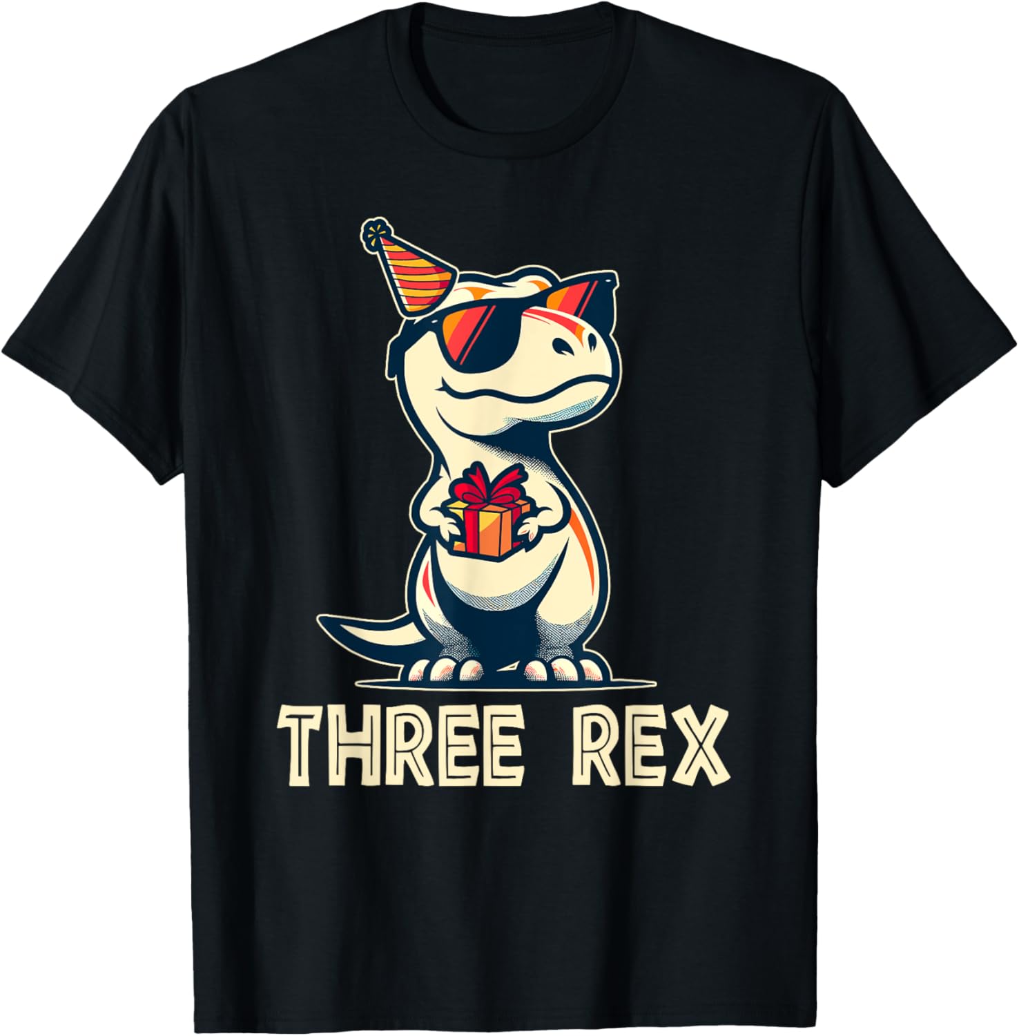 Adorable 3 Rex Dinosaur Birthday T-Shirt for Boys and Girls - 4