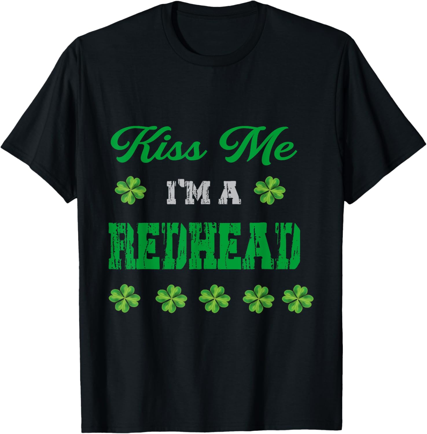 Kiss Me I'm a Redhead St. Patrick's Day Funny T-Shirt for Irish Pride - 5